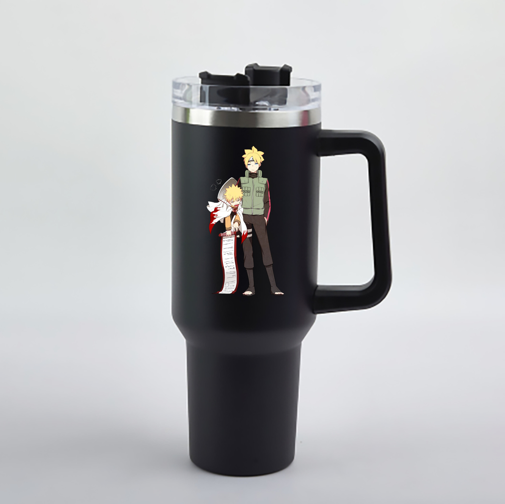 （画像用） NARUTO -ナルト- 波風 ミナト Namikaze Minato 1200mL車用タンブラー - クリスタルステッカー（プラスチックストロー付き）