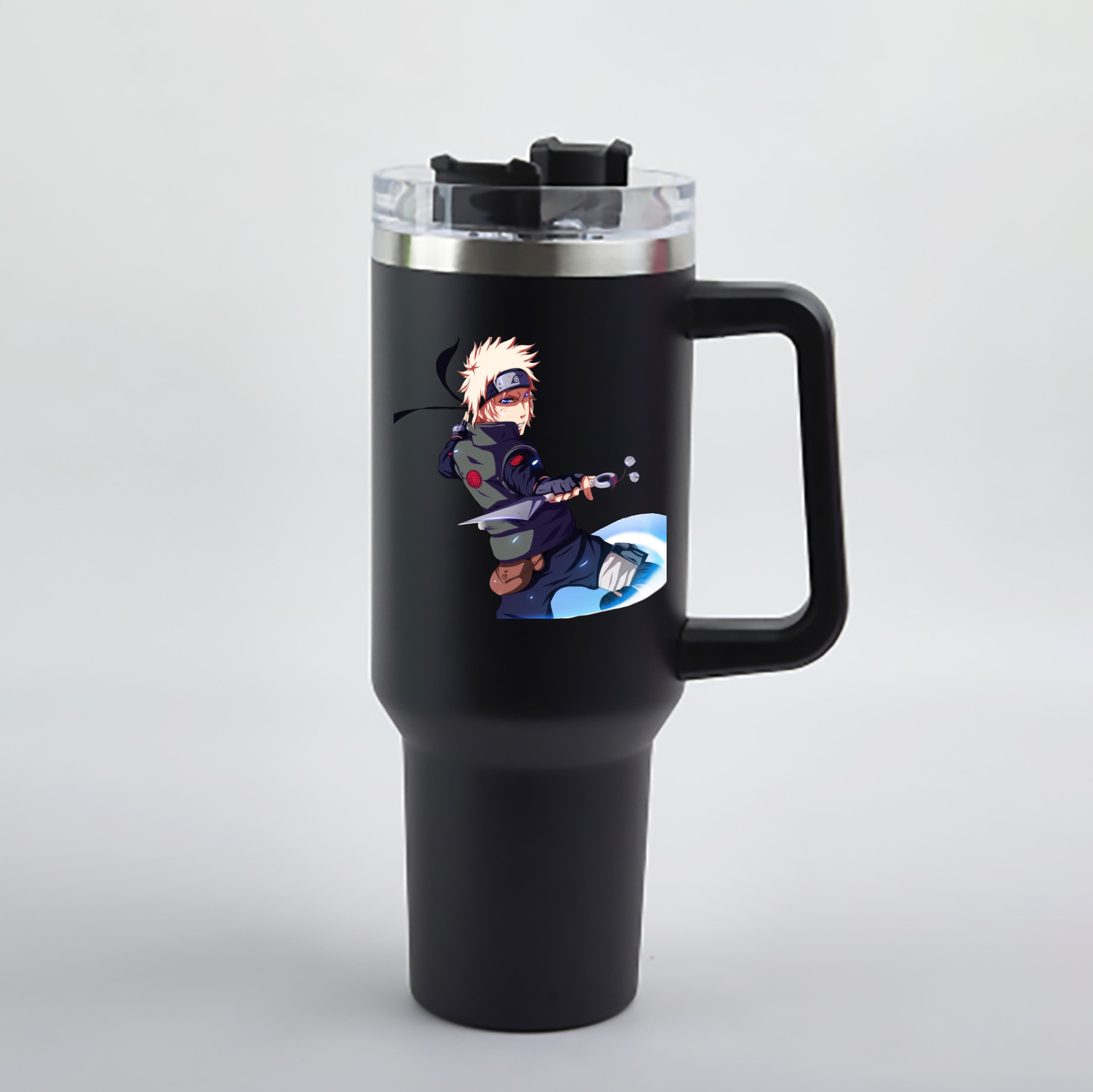 （画像用） NARUTO -ナルト- 波風 ミナト Namikaze Minato 1200mL車用タンブラー - クリスタルステッカー（プラスチックストロー付き）