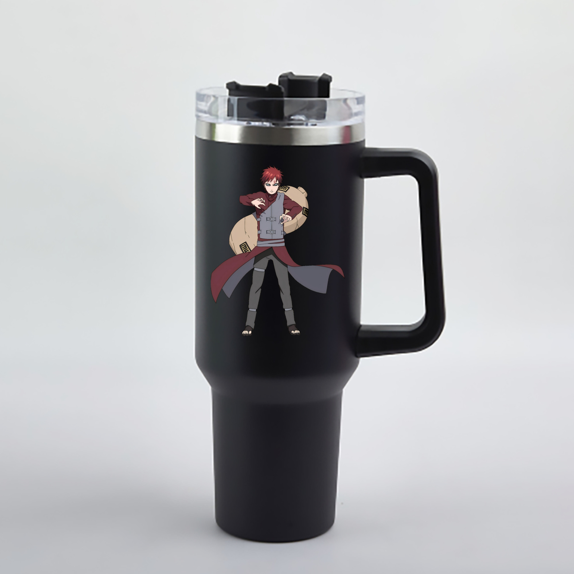 （画像用） NARUTO -ナルト- ガアラ Gaara 1200mL車用タンブラー - クリスタルステッカー（プラスチックストロー付き）