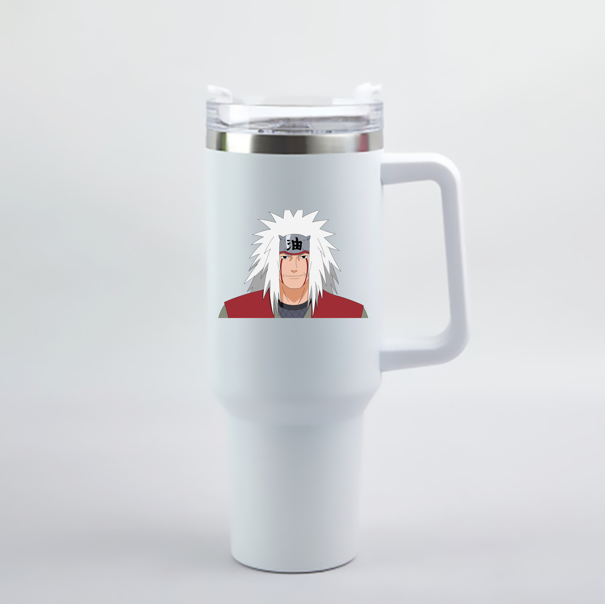 （画像用） NARUTO -ナルト- 自来也（じらいや） Jiraiya 1200mL車用タンブラー - クリスタルステッカー（プラスチックストロー付き）
