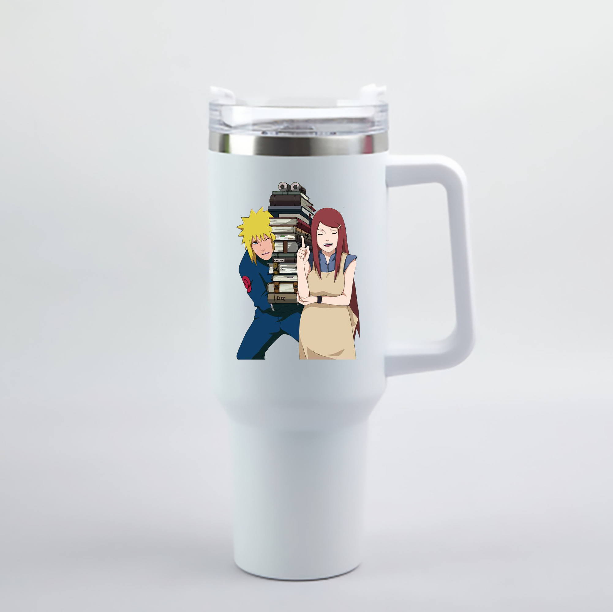 （画像用） NARUTO -ナルト- 波風 ミナト Namikaze Minato 1200mL車用タンブラー - クリスタルステッカー（プラスチックストロー付き）