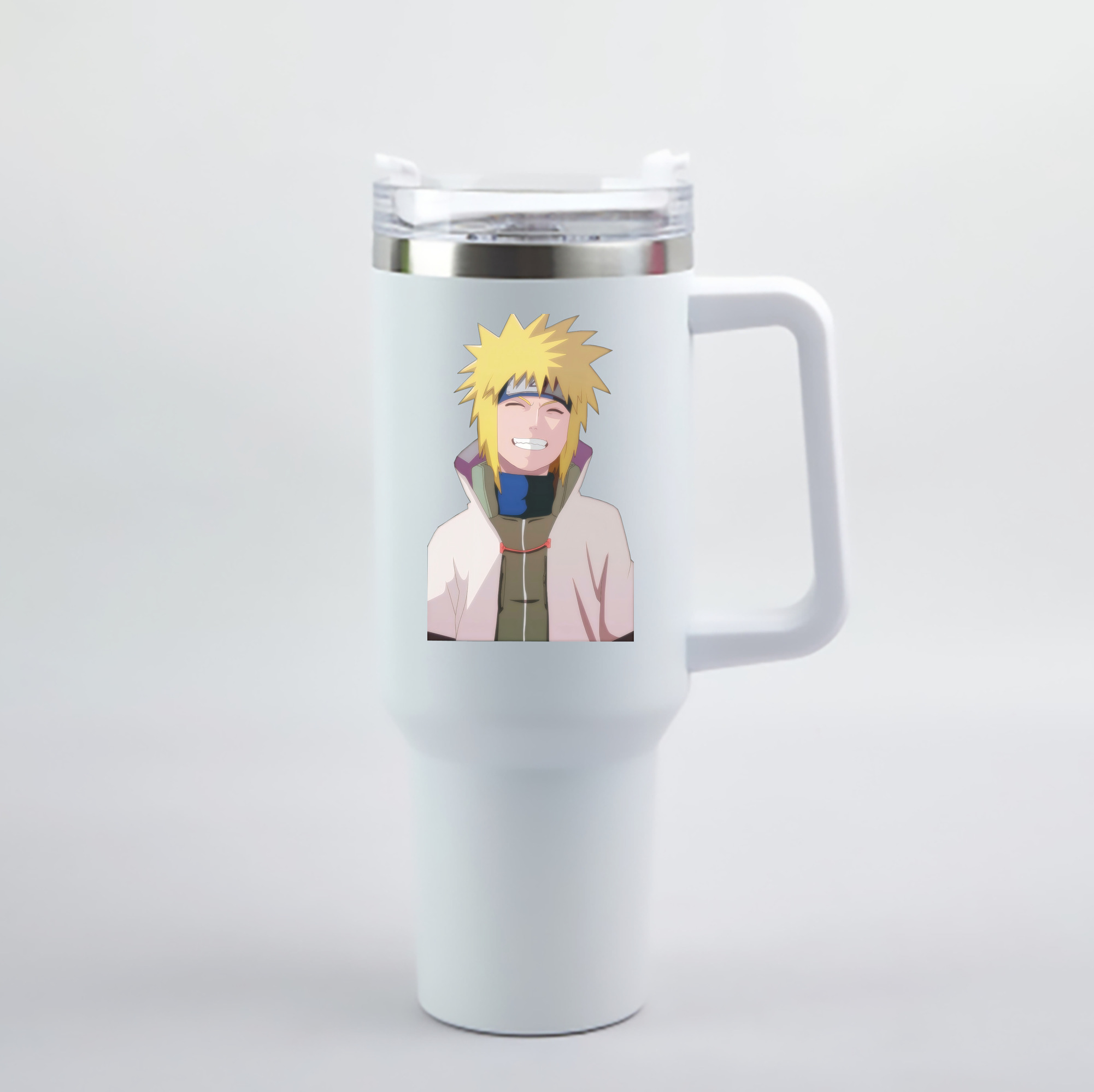 （画像用） NARUTO -ナルト- 波風 ミナト Namikaze Minato 1200mL車用タンブラー - クリスタルステッカー（プラスチックストロー付き）