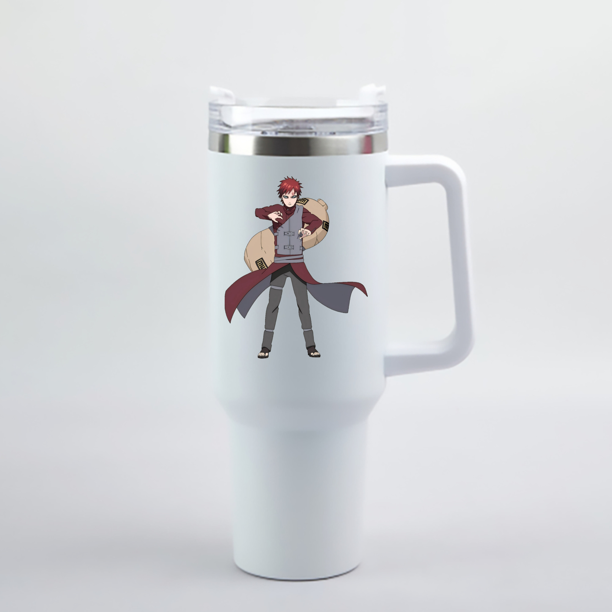 （画像用） NARUTO -ナルト- ガアラ Gaara 1200mL車用タンブラー - クリスタルステッカー（プラスチックストロー付き）