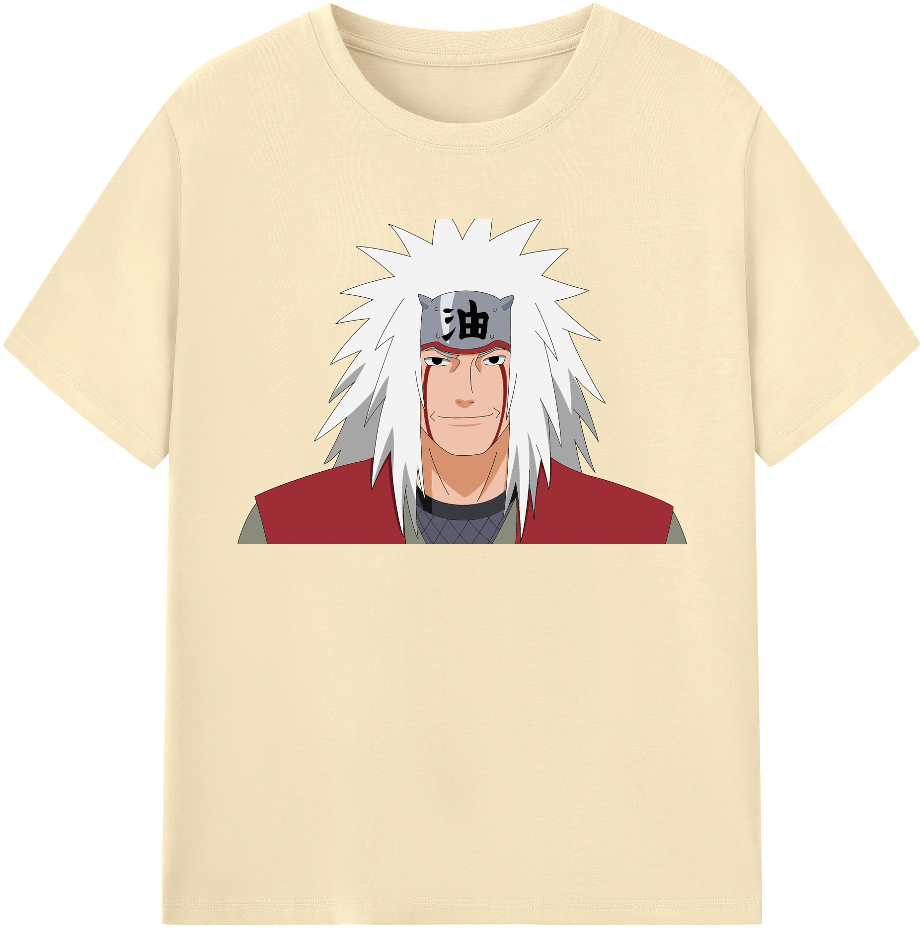 （画像用） NARUTO -ナルト- 自来也（じらいや） Jiraiya 綿100％半袖Tシャツ（フロントプリント）