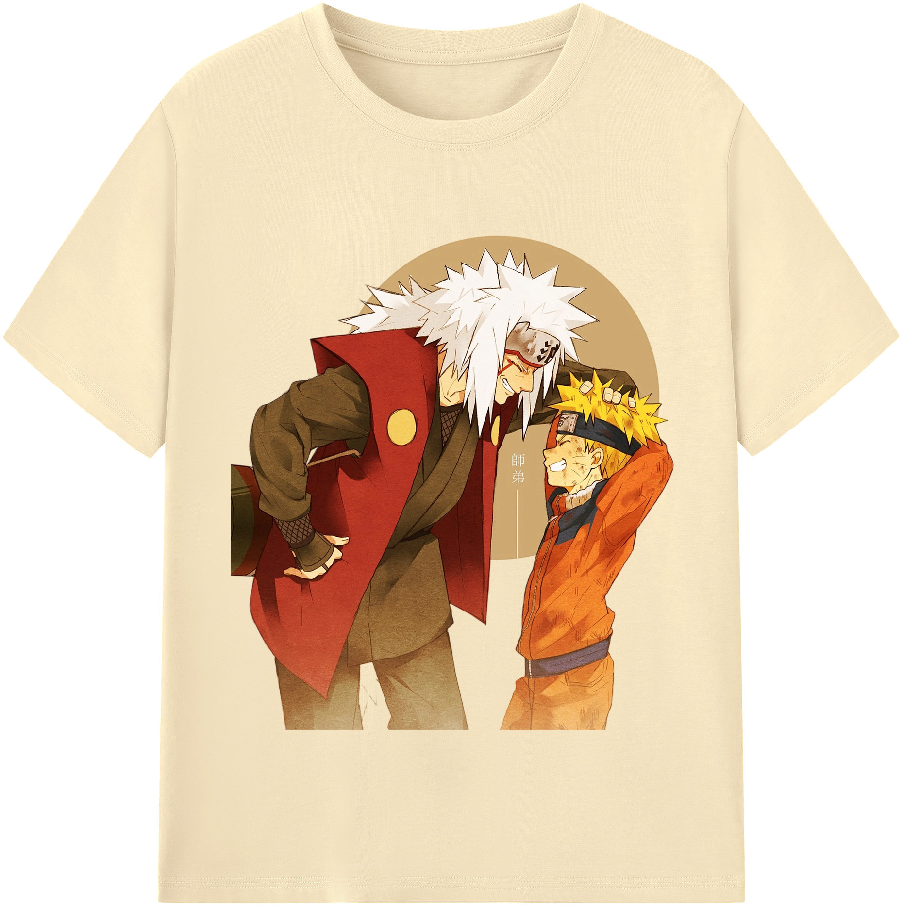 （画像用） NARUTO -ナルト- 自来也（じらいや） Jiraiya 綿100％半袖Tシャツ（フロントプリント）