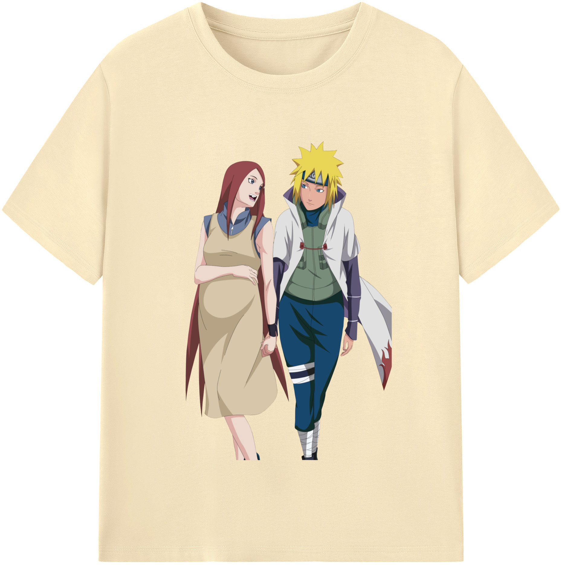 （画像用） NARUTO -ナルト- 波風 ミナト Namikaze Minato 綿100％半袖Tシャツ（フロントプリント）