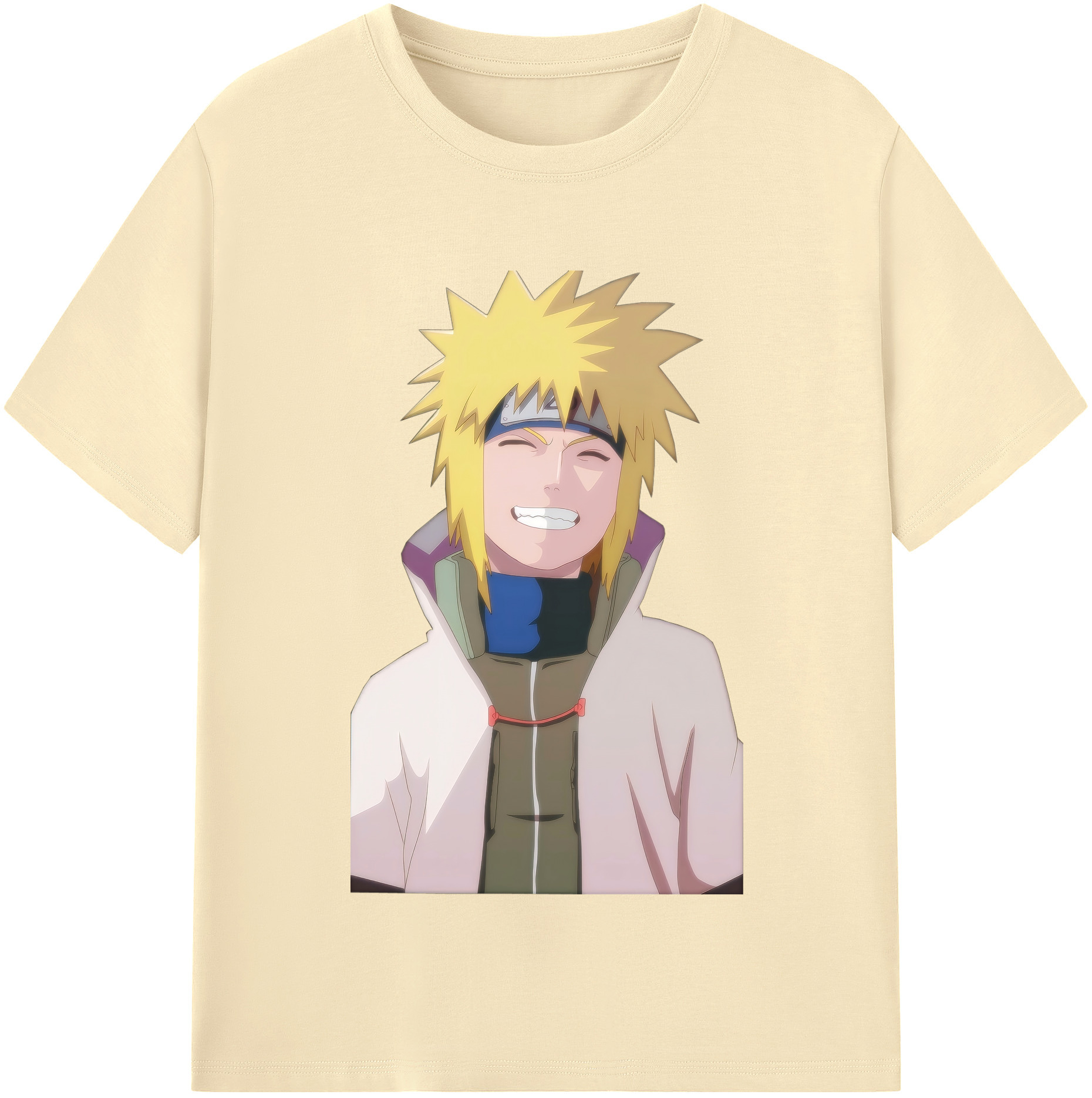（画像用） NARUTO -ナルト- 波風 ミナト Namikaze Minato 綿100％半袖Tシャツ（フロントプリント）