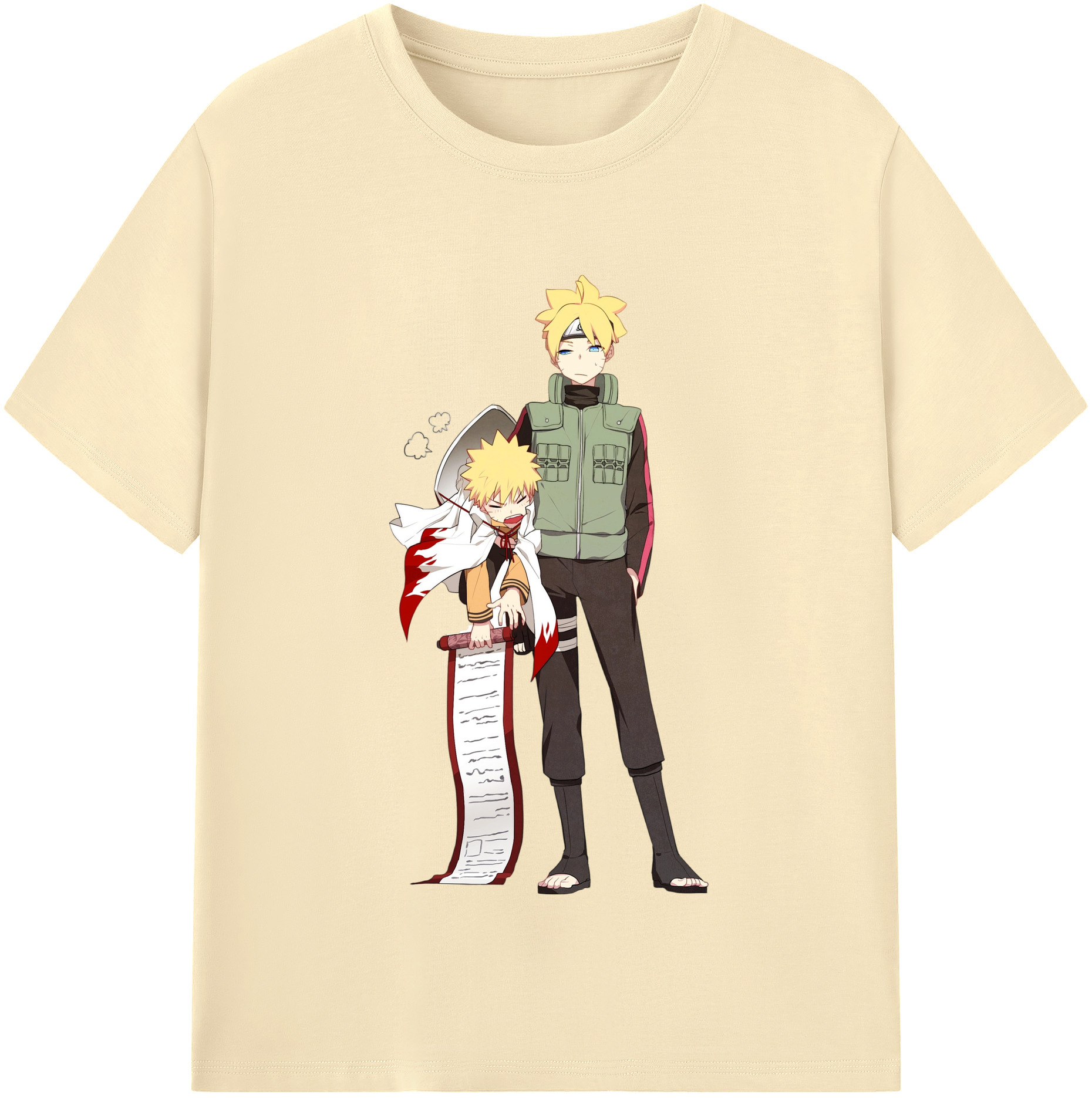 （画像用） NARUTO -ナルト- 波風 ミナト Namikaze Minato 綿100％半袖Tシャツ（フロントプリント）