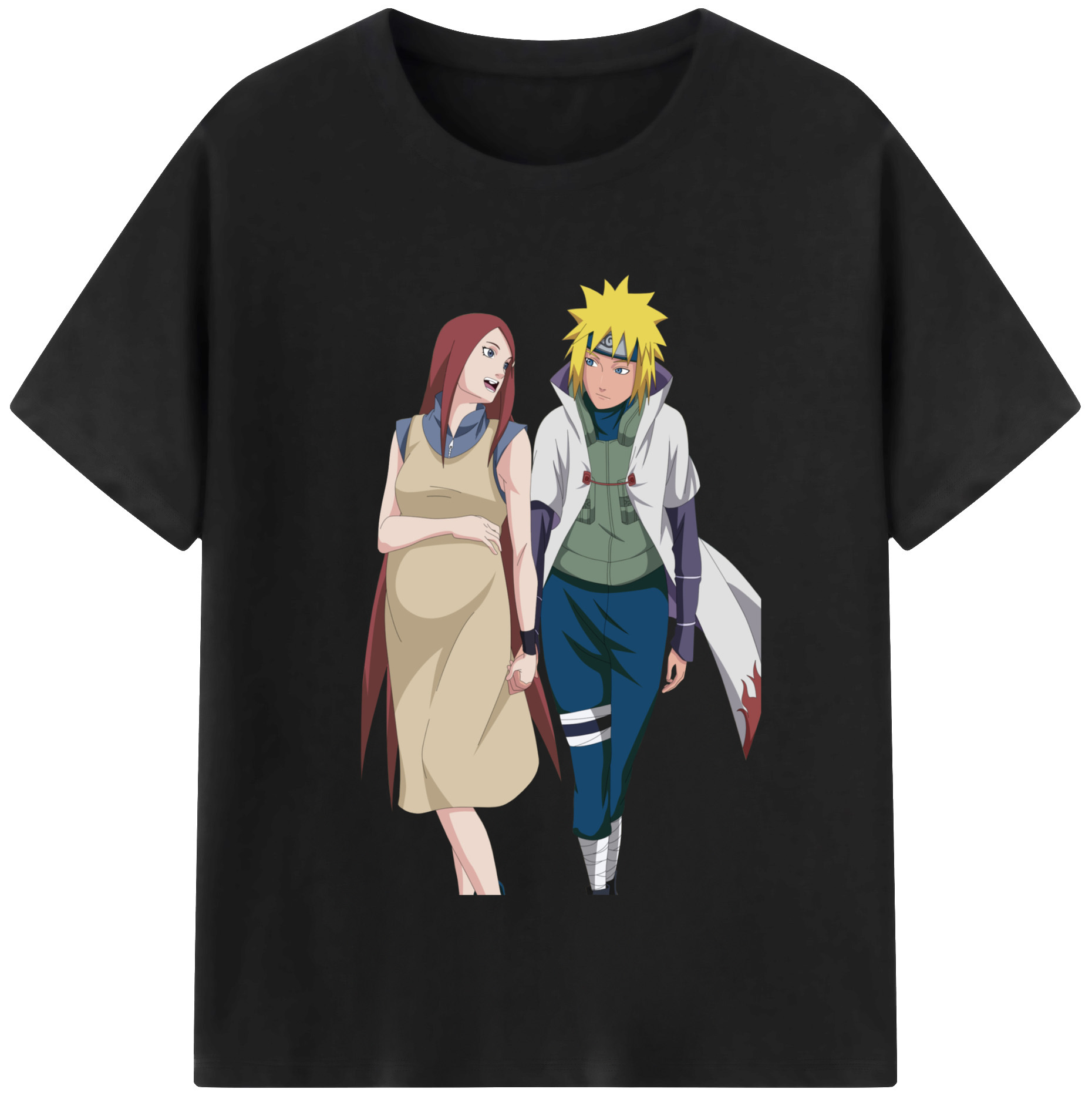 （画像用） NARUTO -ナルト- 波風 ミナト Namikaze Minato 綿100％半袖Tシャツ（フロントプリント）