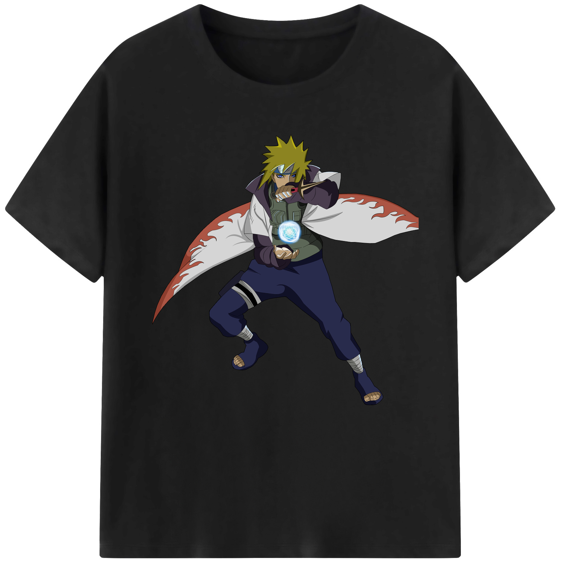 （画像用） NARUTO -ナルト- 波風 ミナト Namikaze Minato 綿100％半袖Tシャツ（フロントプリント）