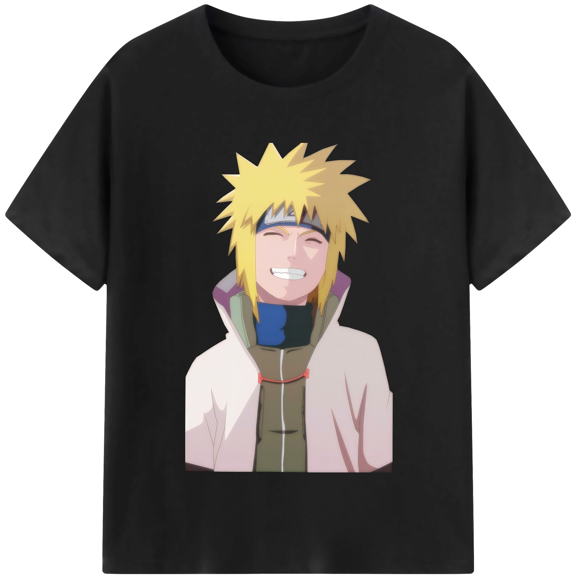 （画像用） NARUTO -ナルト- 波風 ミナト Namikaze Minato 綿100％半袖Tシャツ（フロントプリント）