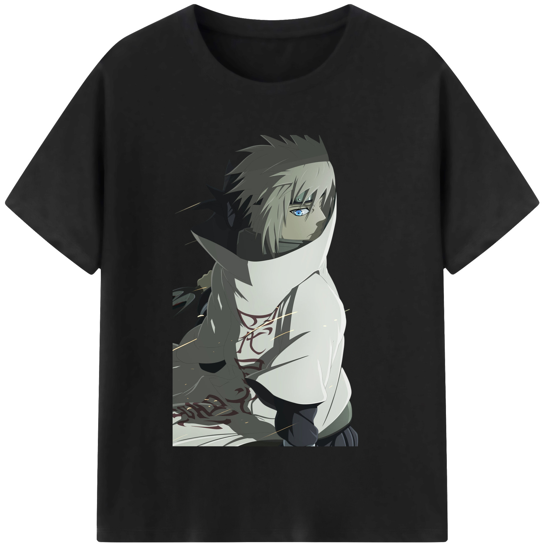 （画像用） NARUTO -ナルト- 波風 ミナト Namikaze Minato 綿100％半袖Tシャツ（フロントプリント）