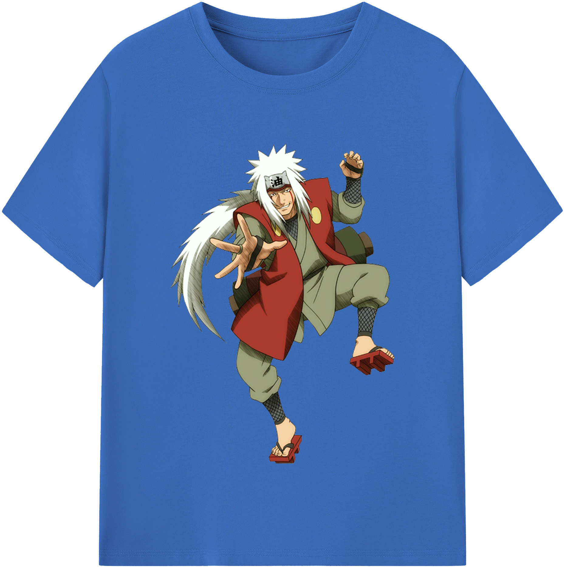 （画像用） NARUTO -ナルト- 自来也（じらいや） Jiraiya 綿100％半袖Tシャツ（フロントプリント）