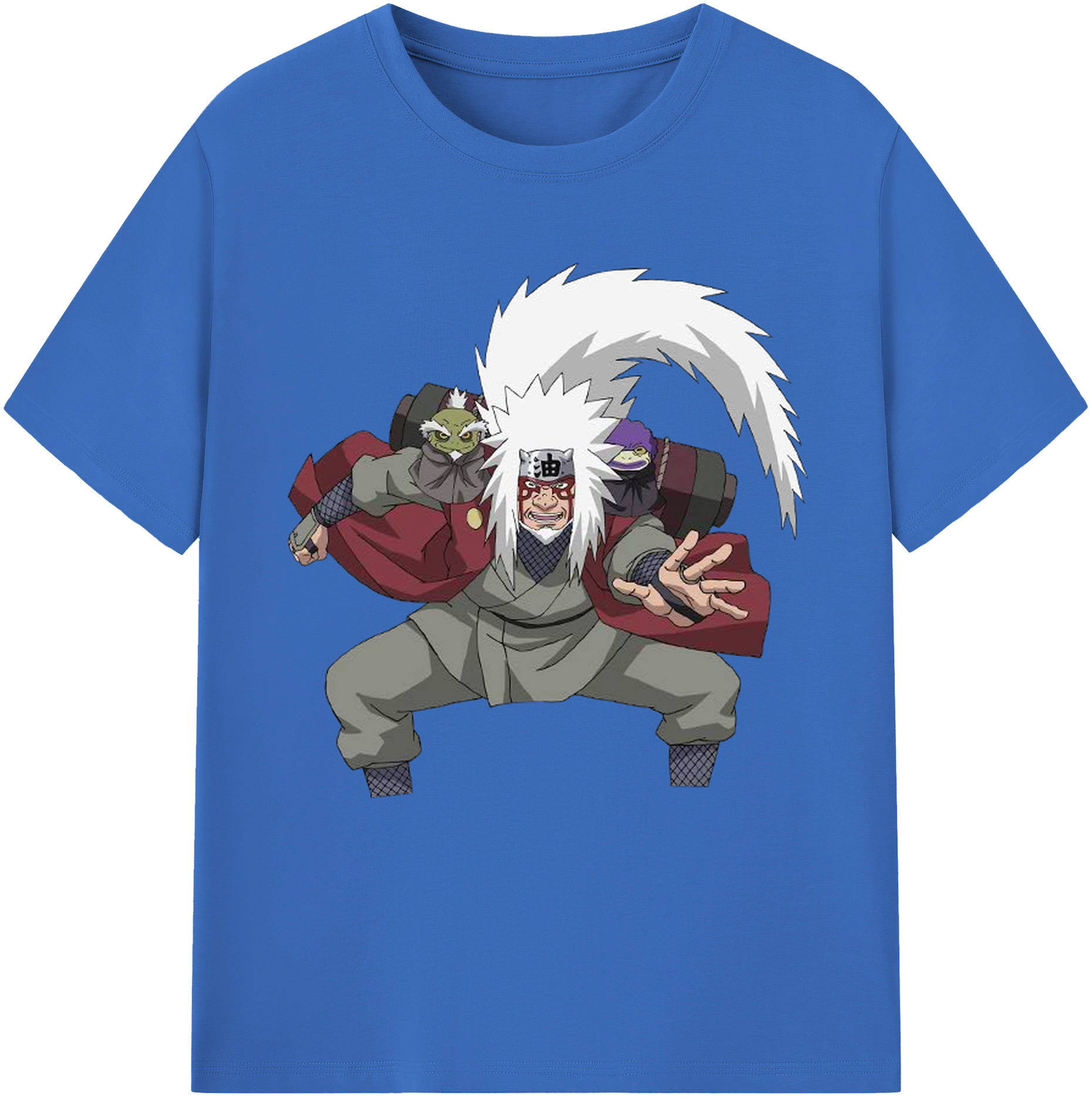 （画像用） NARUTO -ナルト- 自来也（じらいや） Jiraiya 綿100％半袖Tシャツ（フロントプリント）
