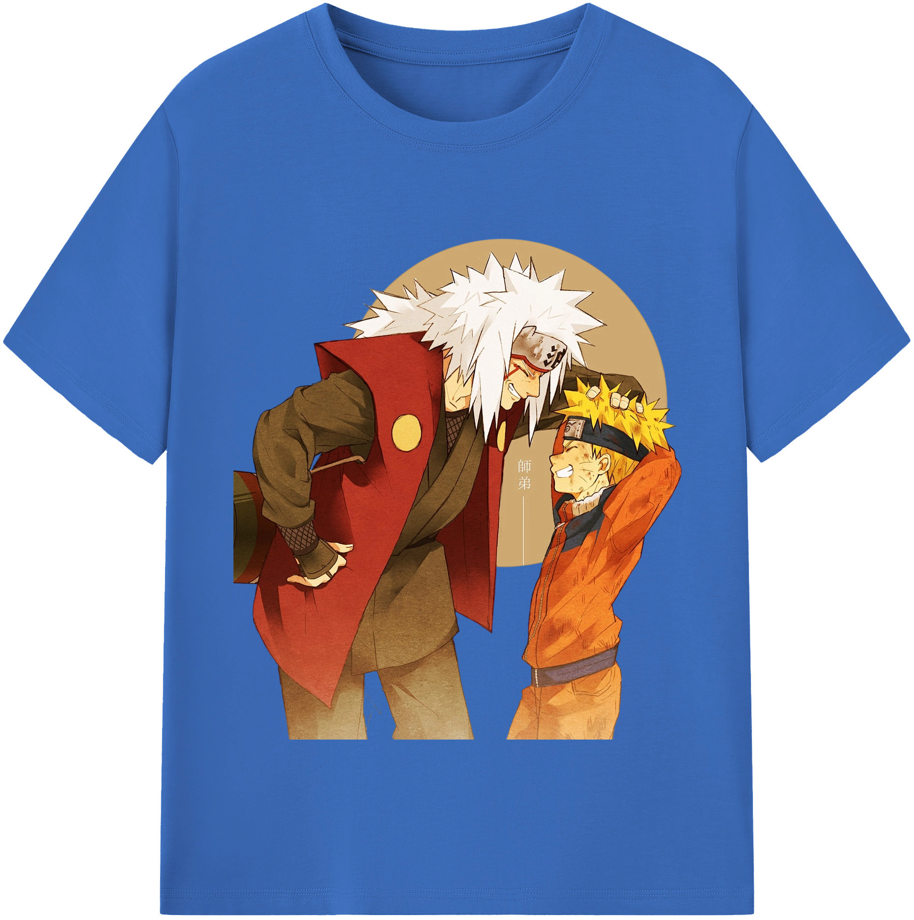 （画像用） NARUTO -ナルト- 自来也（じらいや） Jiraiya 綿100％半袖Tシャツ（フロントプリント）