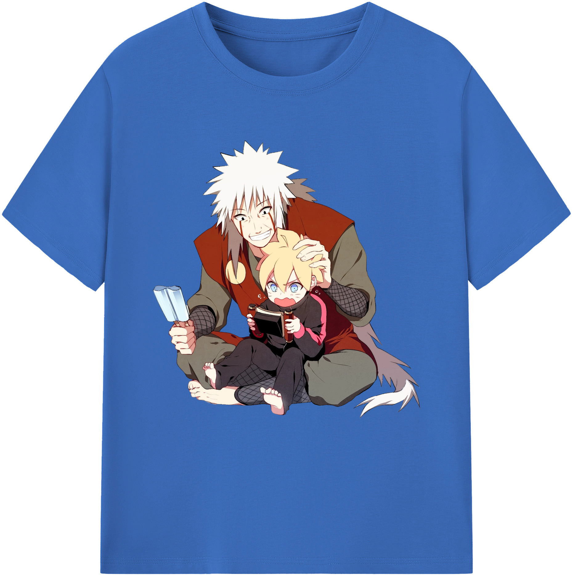 （画像用） NARUTO -ナルト- 自来也（じらいや） Jiraiya 綿100％半袖Tシャツ（フロントプリント）