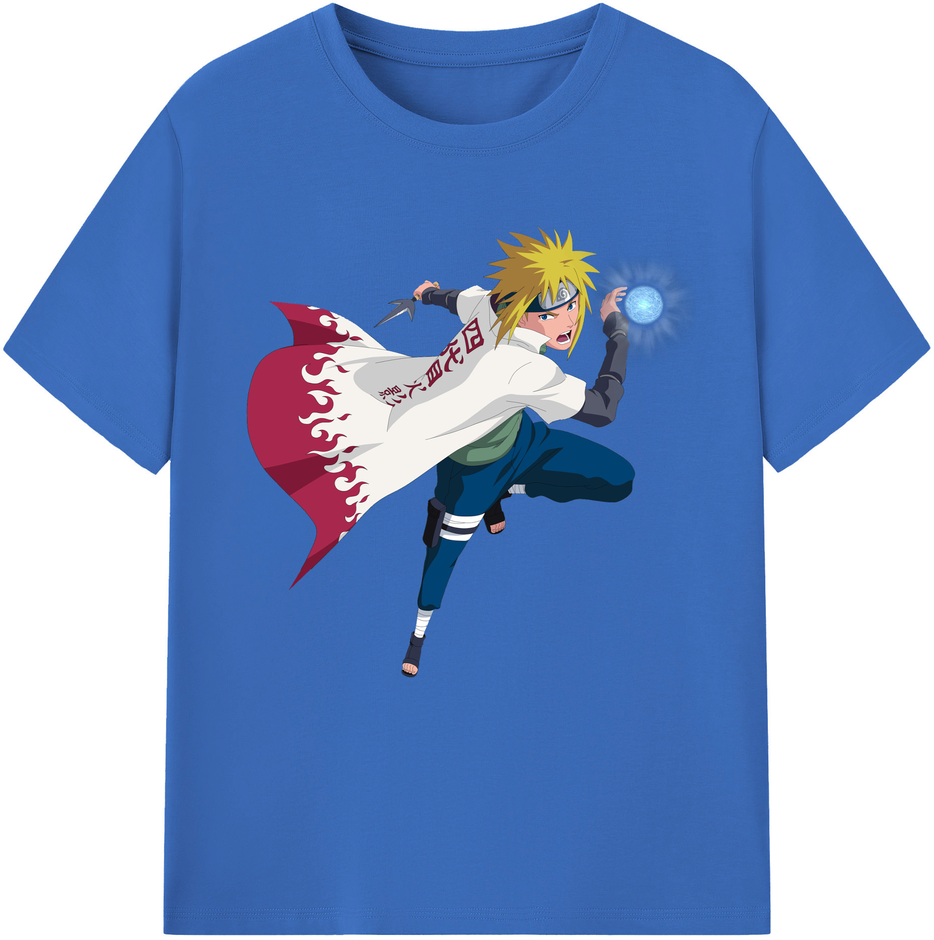 （画像用） NARUTO -ナルト- 波風 ミナト Namikaze Minato 綿100％半袖Tシャツ（フロントプリント）