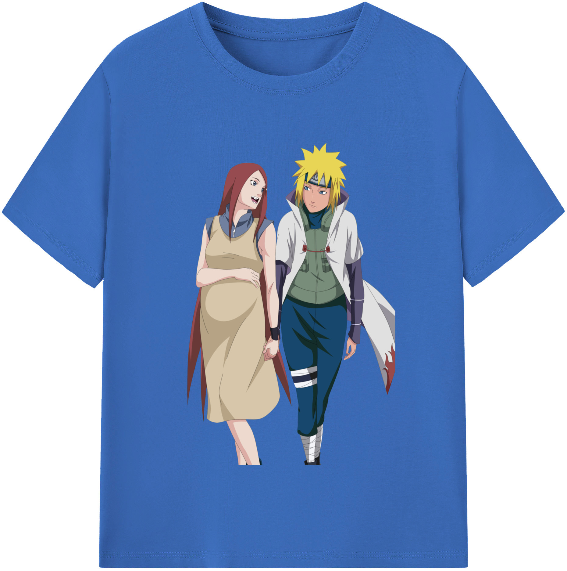 （画像用） NARUTO -ナルト- 波風 ミナト Namikaze Minato 綿100％半袖Tシャツ（フロントプリント）