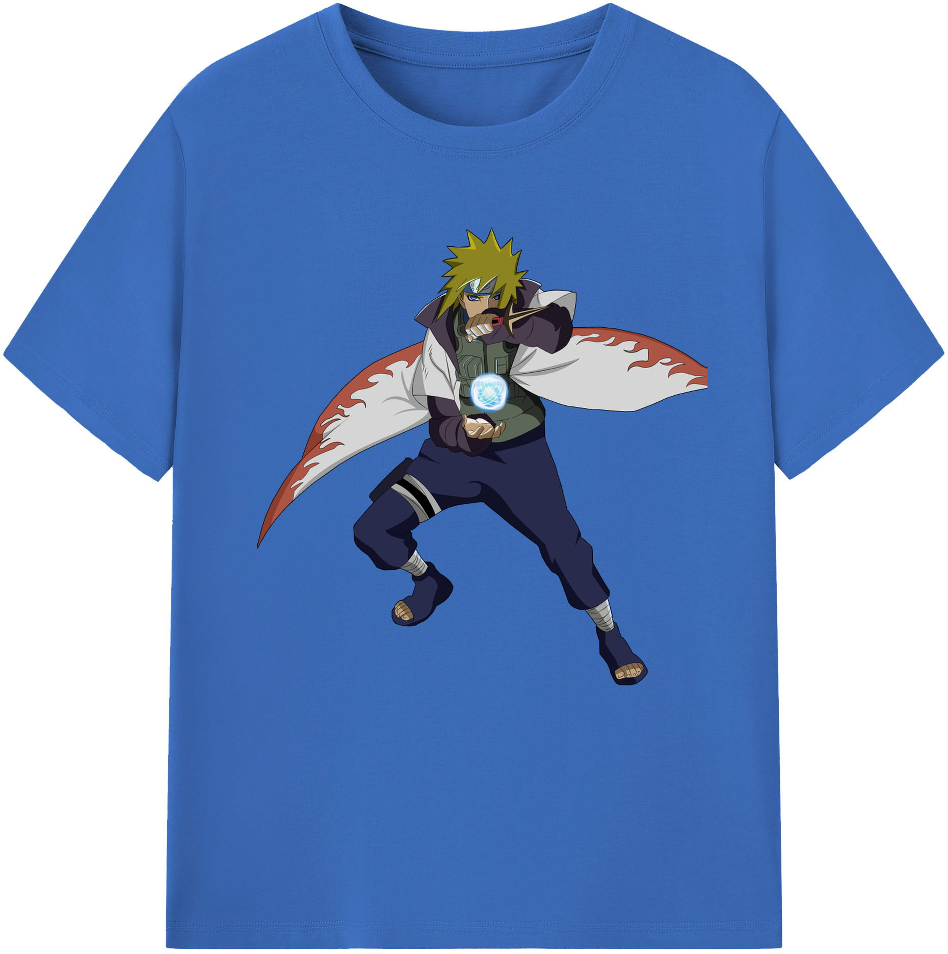 （画像用） NARUTO -ナルト- 波風 ミナト Namikaze Minato 綿100％半袖Tシャツ（フロントプリント）