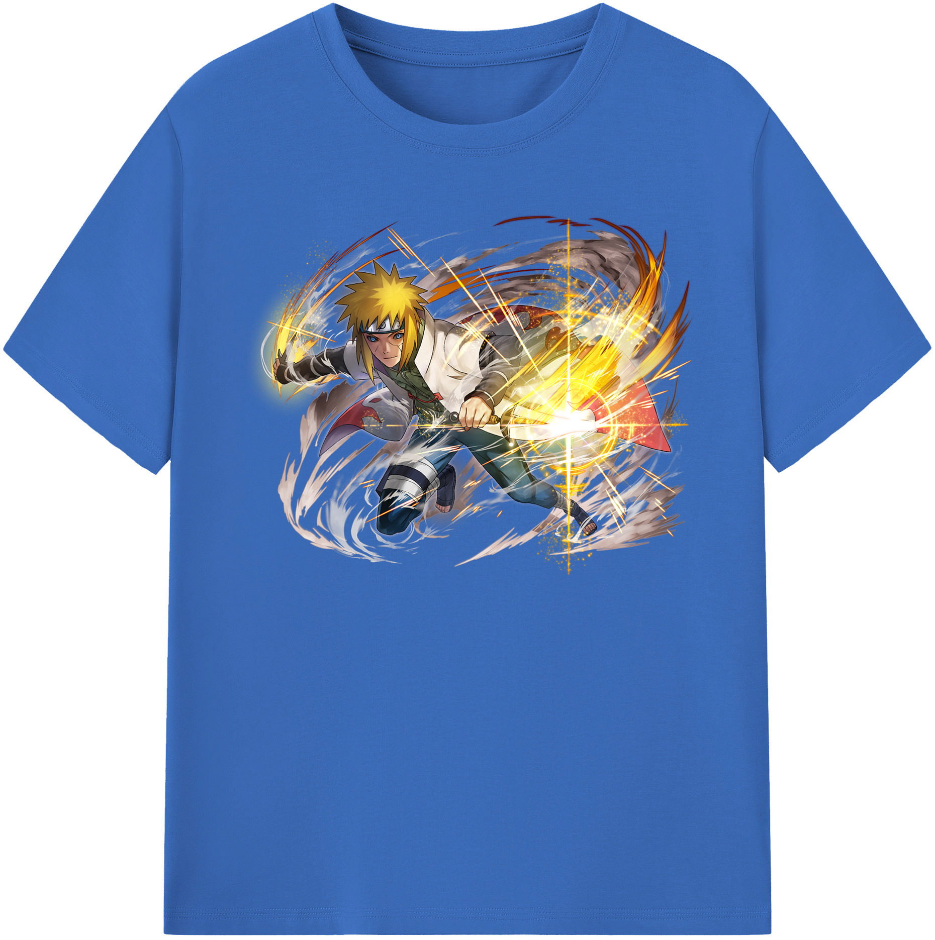 （画像用） NARUTO -ナルト- 波風 ミナト Namikaze Minato 綿100％半袖Tシャツ（フロントプリント）