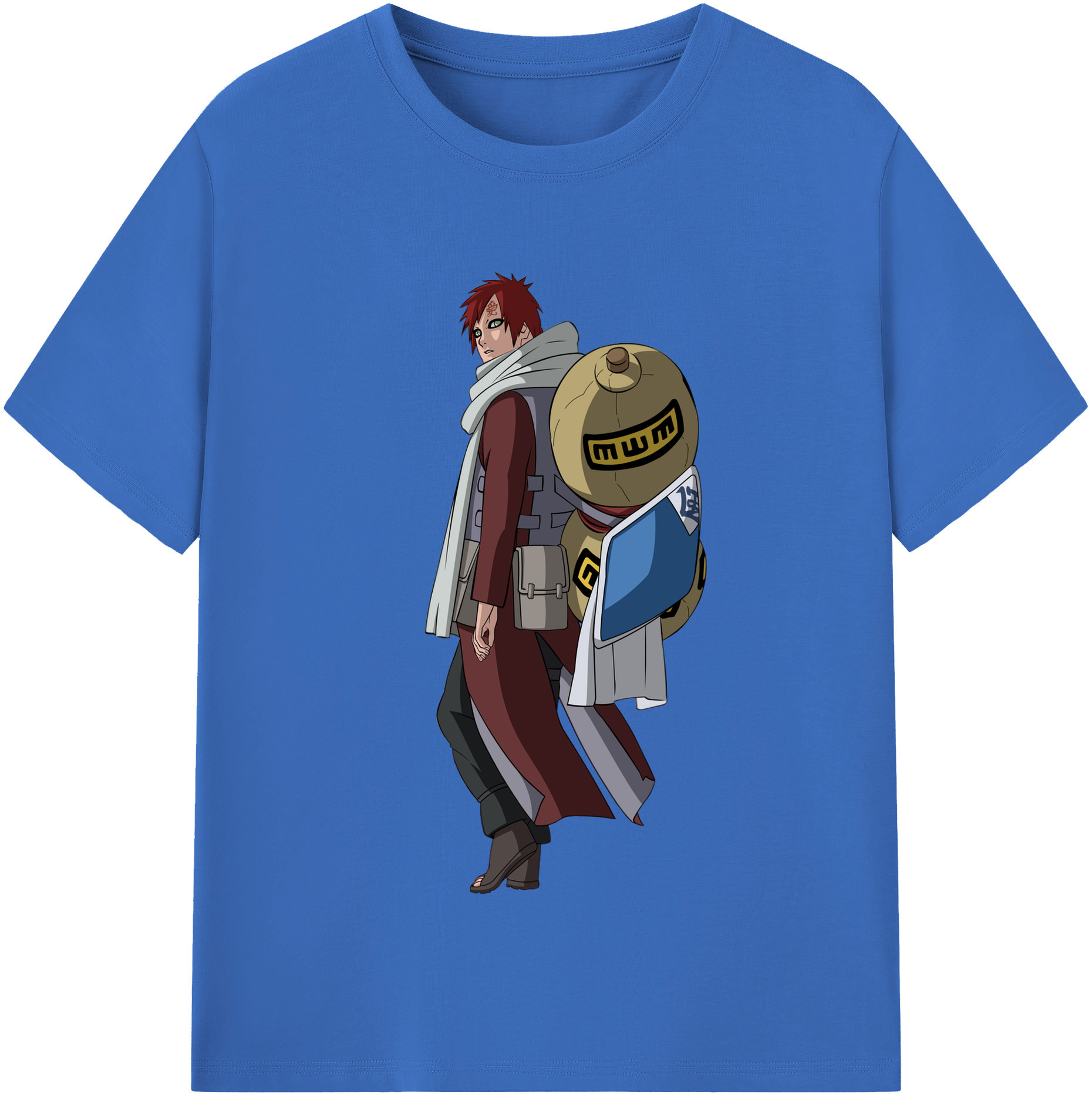 （画像用） NARUTO -ナルト- ガアラ Gaara 綿100％半袖Tシャツ（フロントプリント）