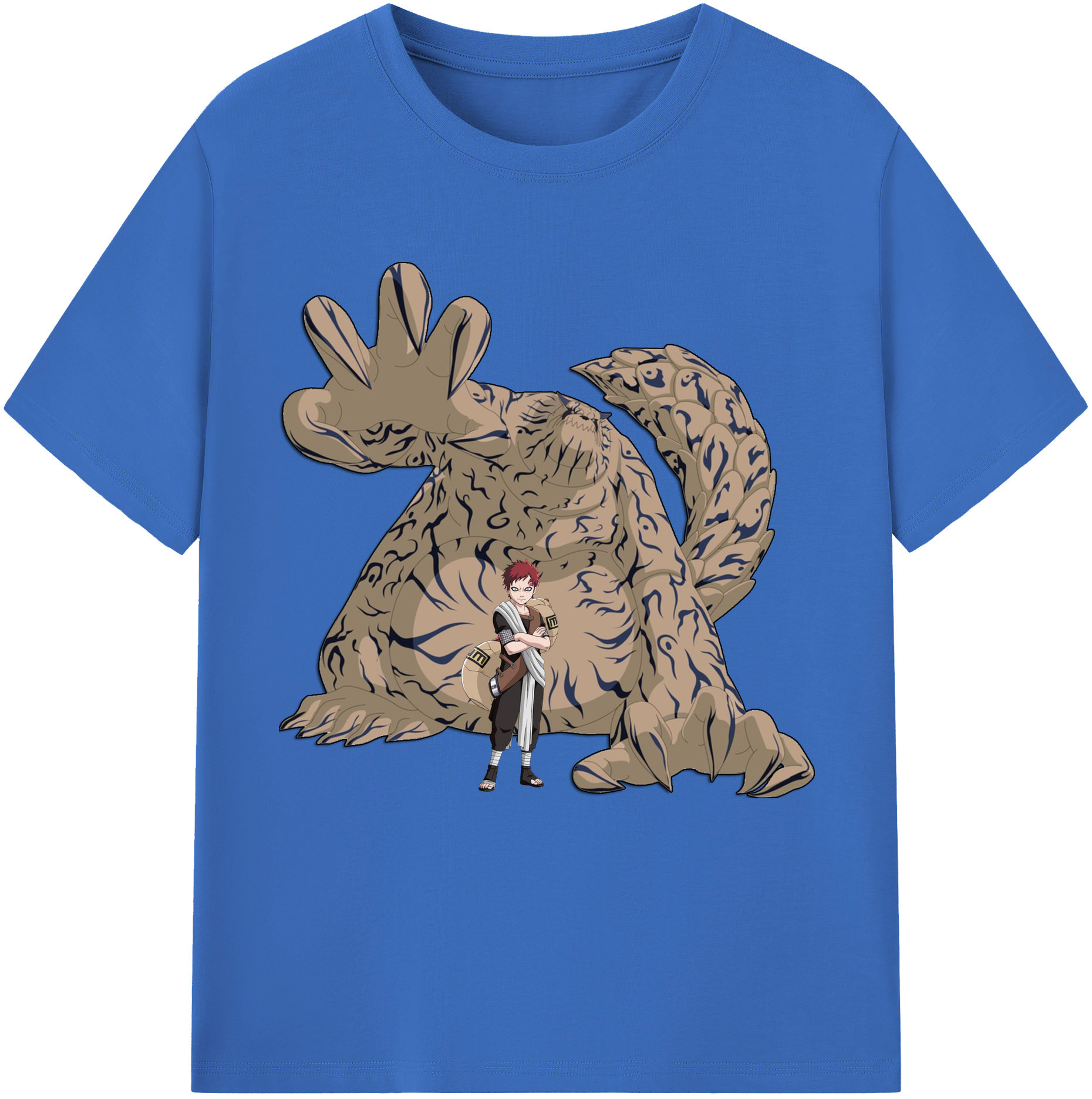 （画像用） NARUTO -ナルト- ガアラ Gaara 綿100％半袖Tシャツ（フロントプリント）