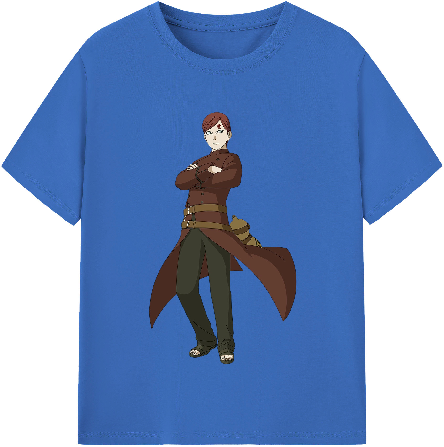 （画像用） NARUTO -ナルト- ガアラ Gaara 綿100％半袖Tシャツ（フロントプリント）