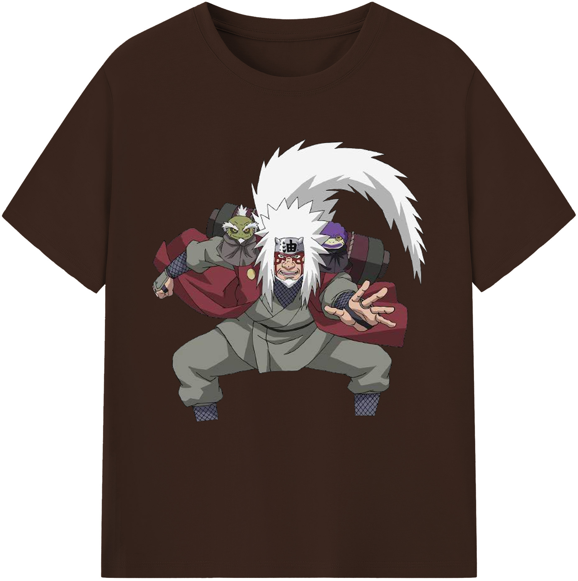 （画像用） NARUTO -ナルト- 自来也（じらいや） Jiraiya 綿100％半袖Tシャツ（フロントプリント）