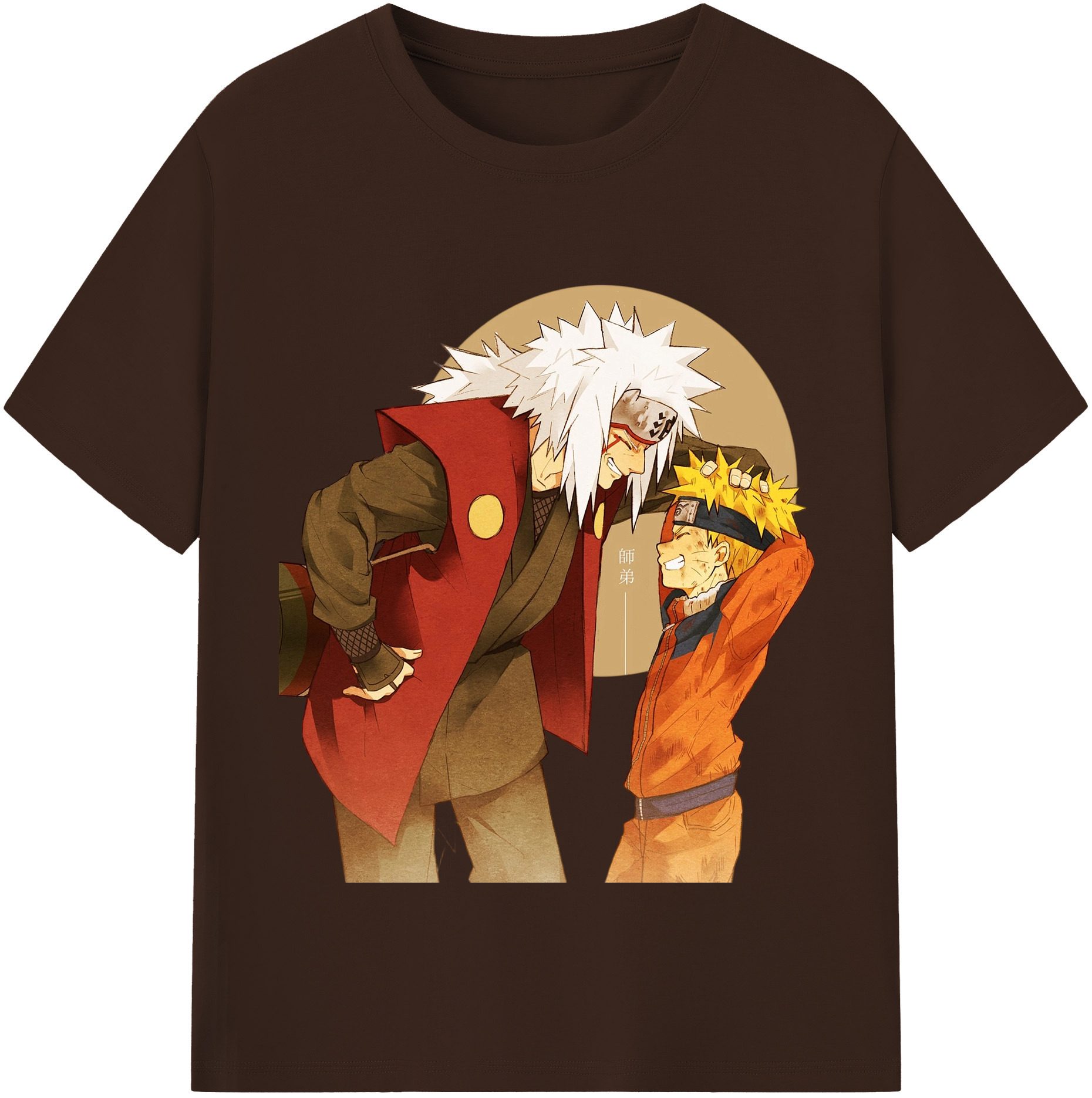 （画像用） NARUTO -ナルト- 自来也（じらいや） Jiraiya 綿100％半袖Tシャツ（フロントプリント）