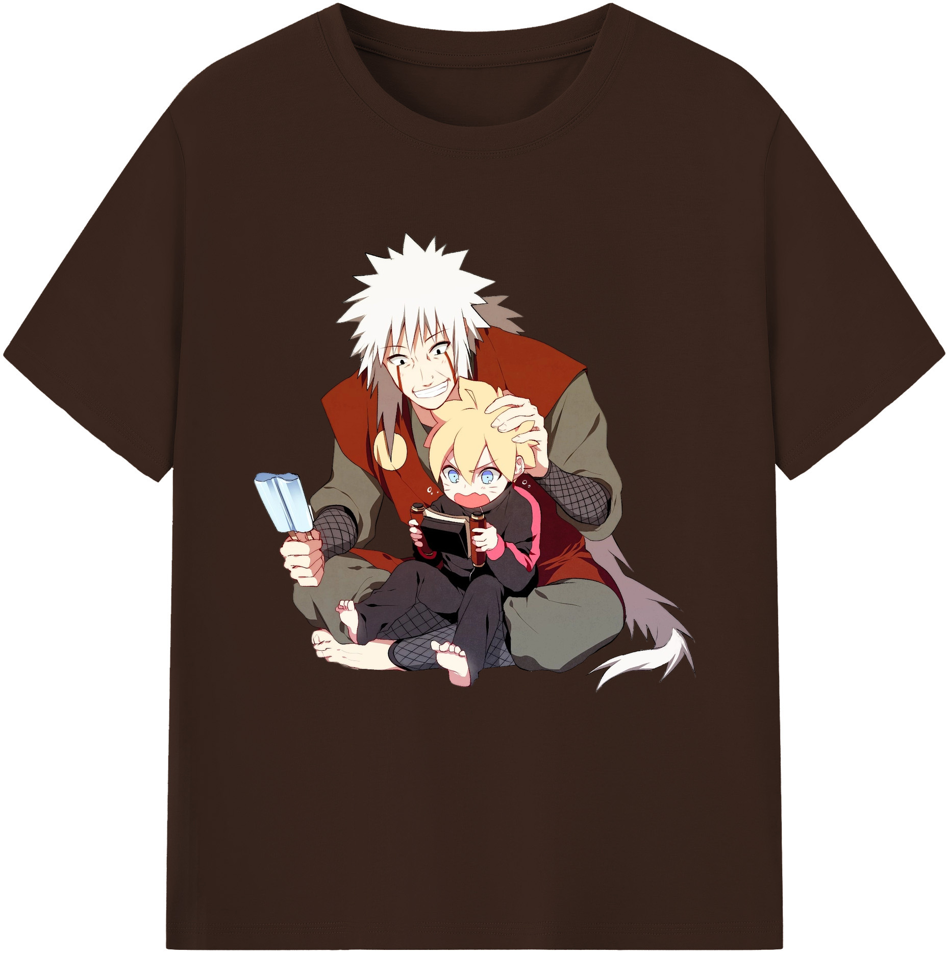 （画像用） NARUTO -ナルト- 自来也（じらいや） Jiraiya 綿100％半袖Tシャツ（フロントプリント）