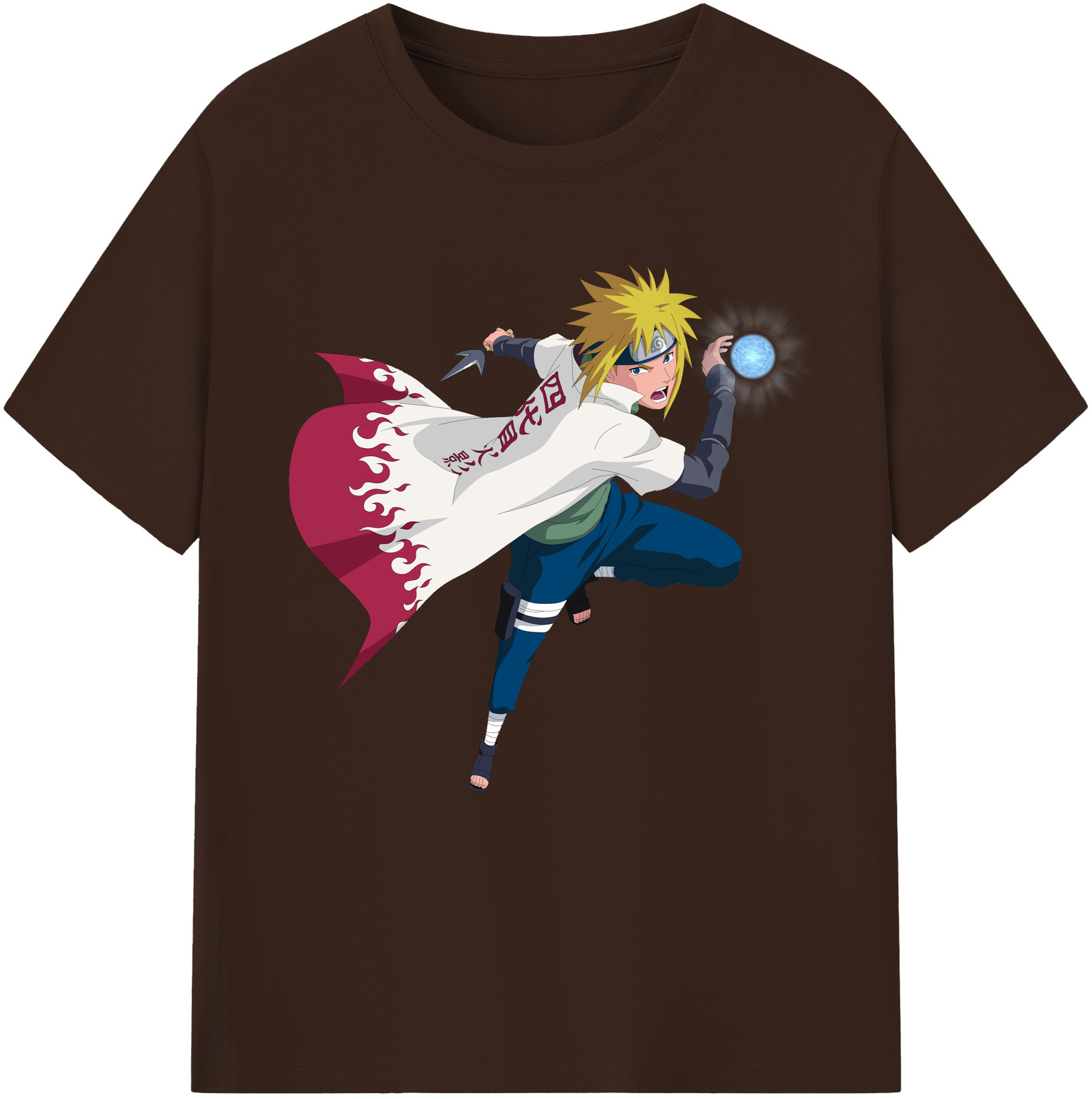 （画像用） NARUTO -ナルト- 波風 ミナト Namikaze Minato 綿100％半袖Tシャツ（フロントプリント）
