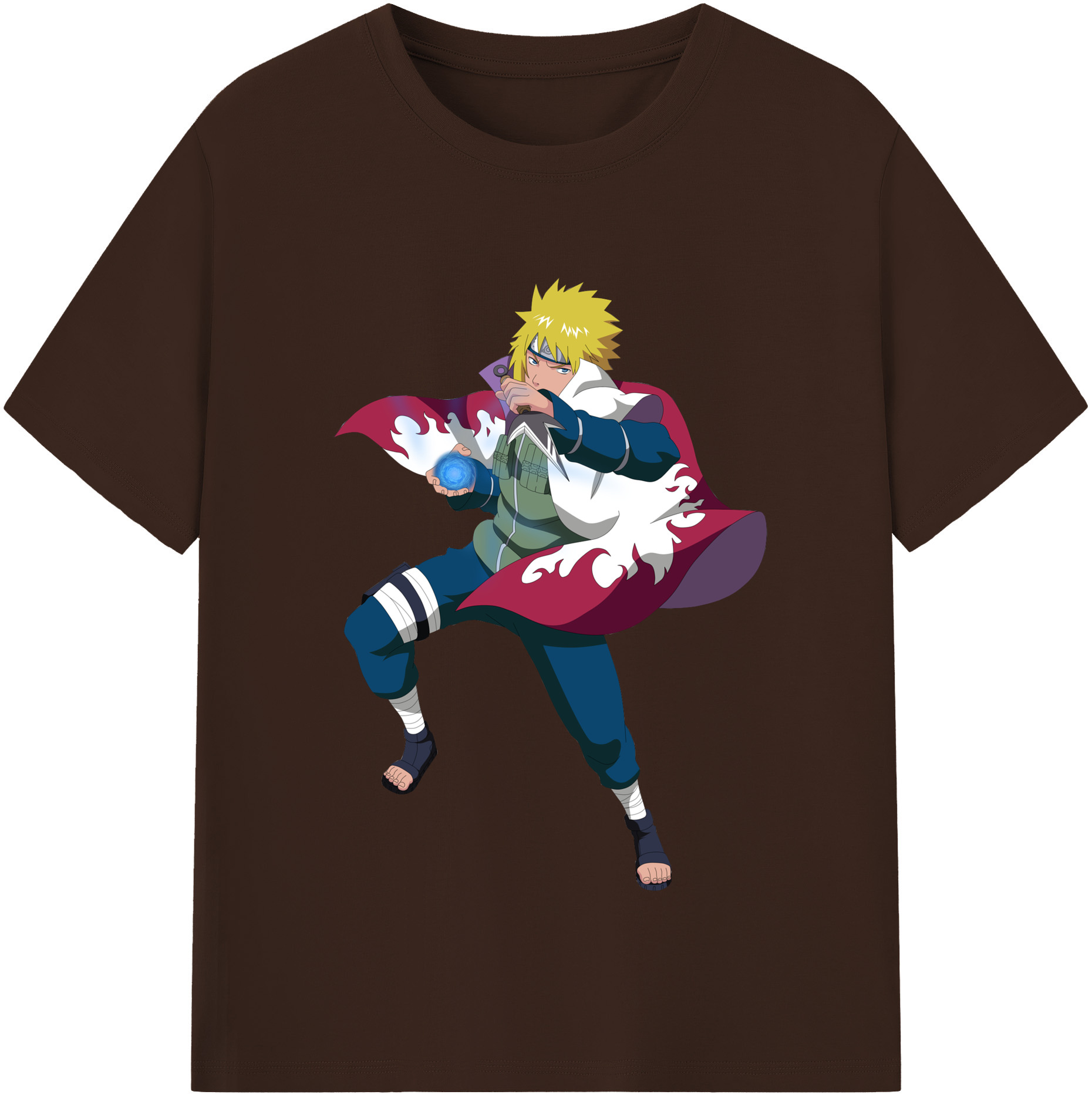 （画像用） NARUTO -ナルト- 波風 ミナト Namikaze Minato 綿100％半袖Tシャツ（フロントプリント）