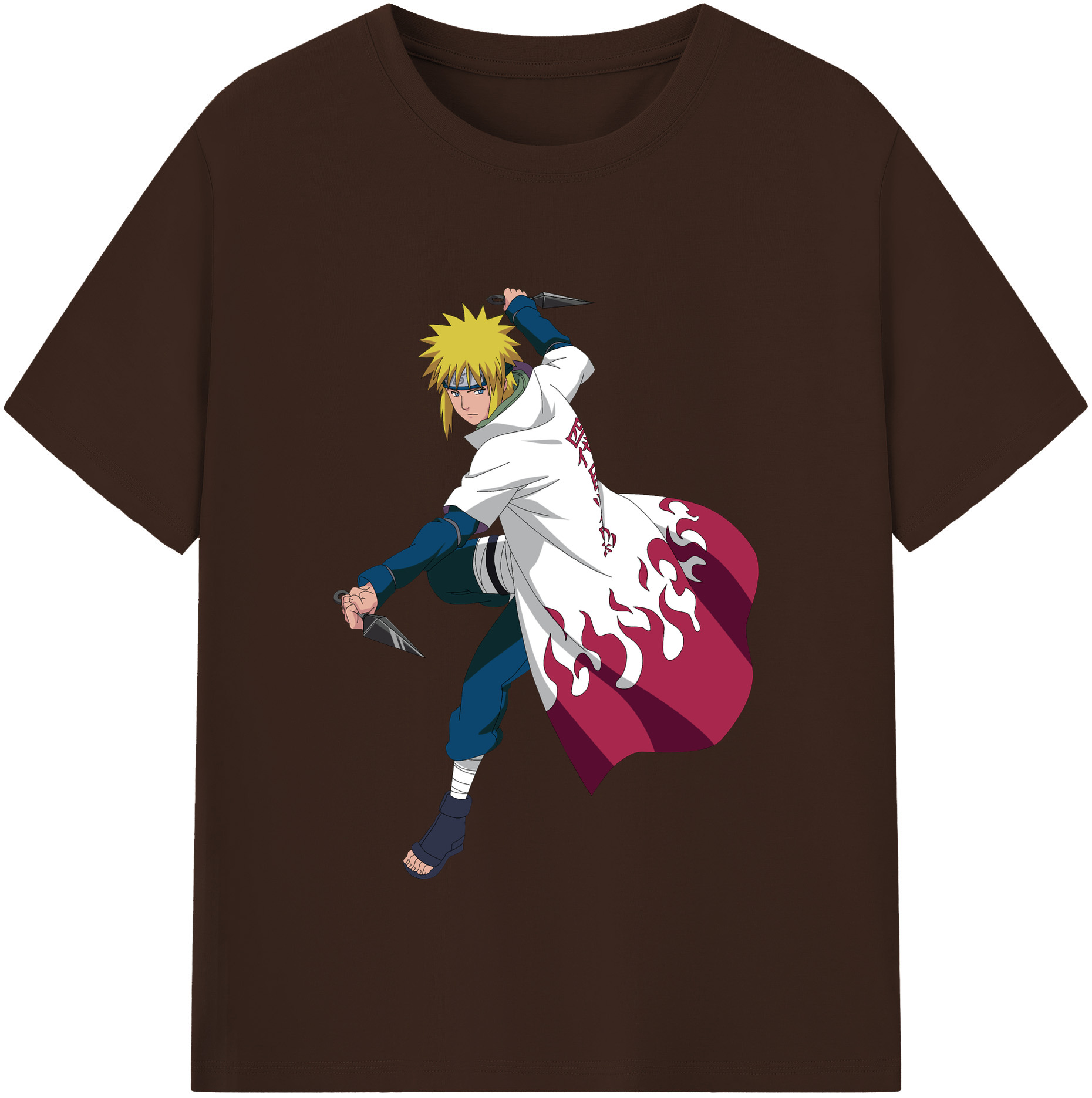 （画像用） NARUTO -ナルト- 波風 ミナト Namikaze Minato 綿100％半袖Tシャツ（フロントプリント）