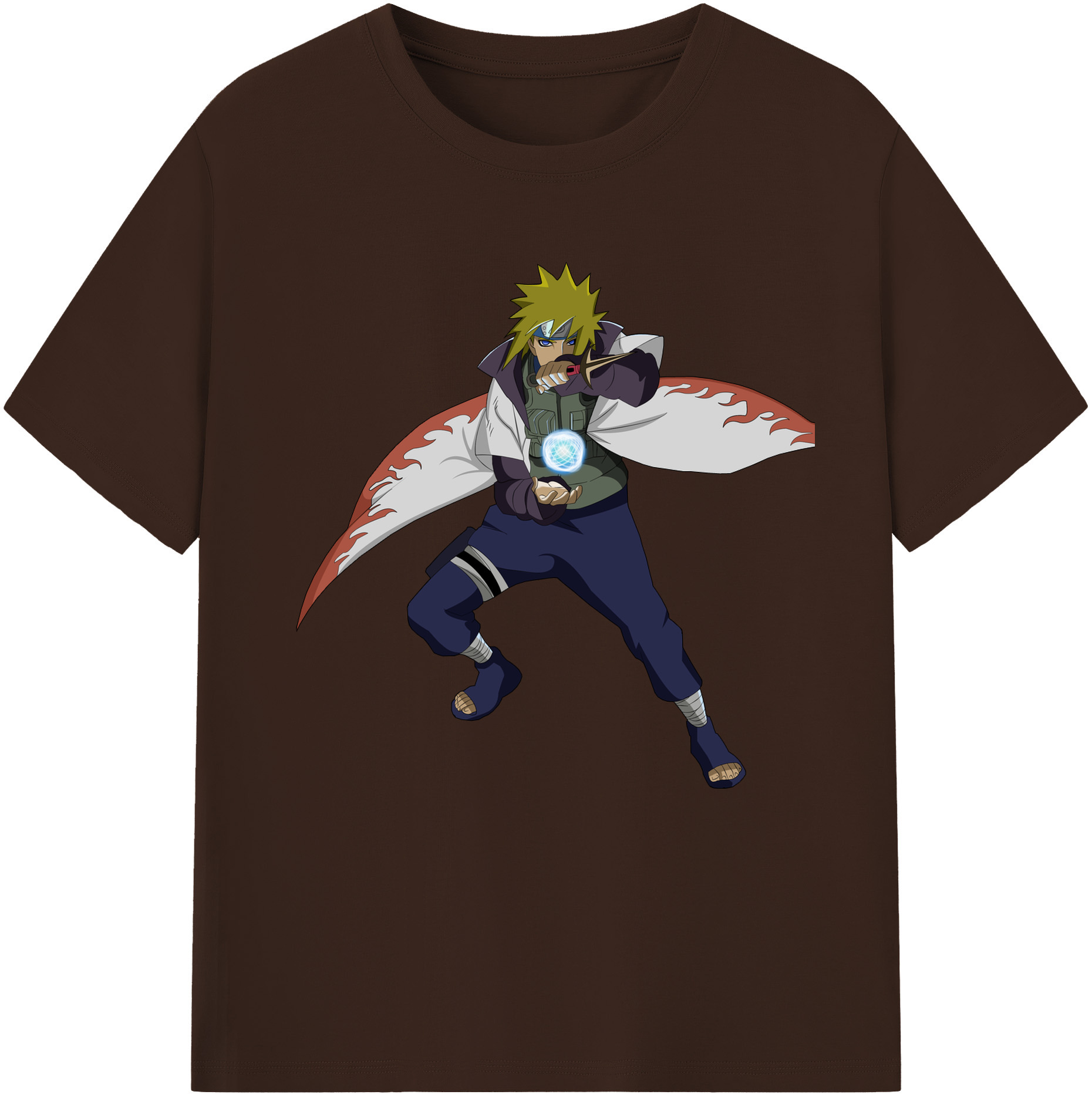 （画像用） NARUTO -ナルト- 波風 ミナト Namikaze Minato 綿100％半袖Tシャツ（フロントプリント）