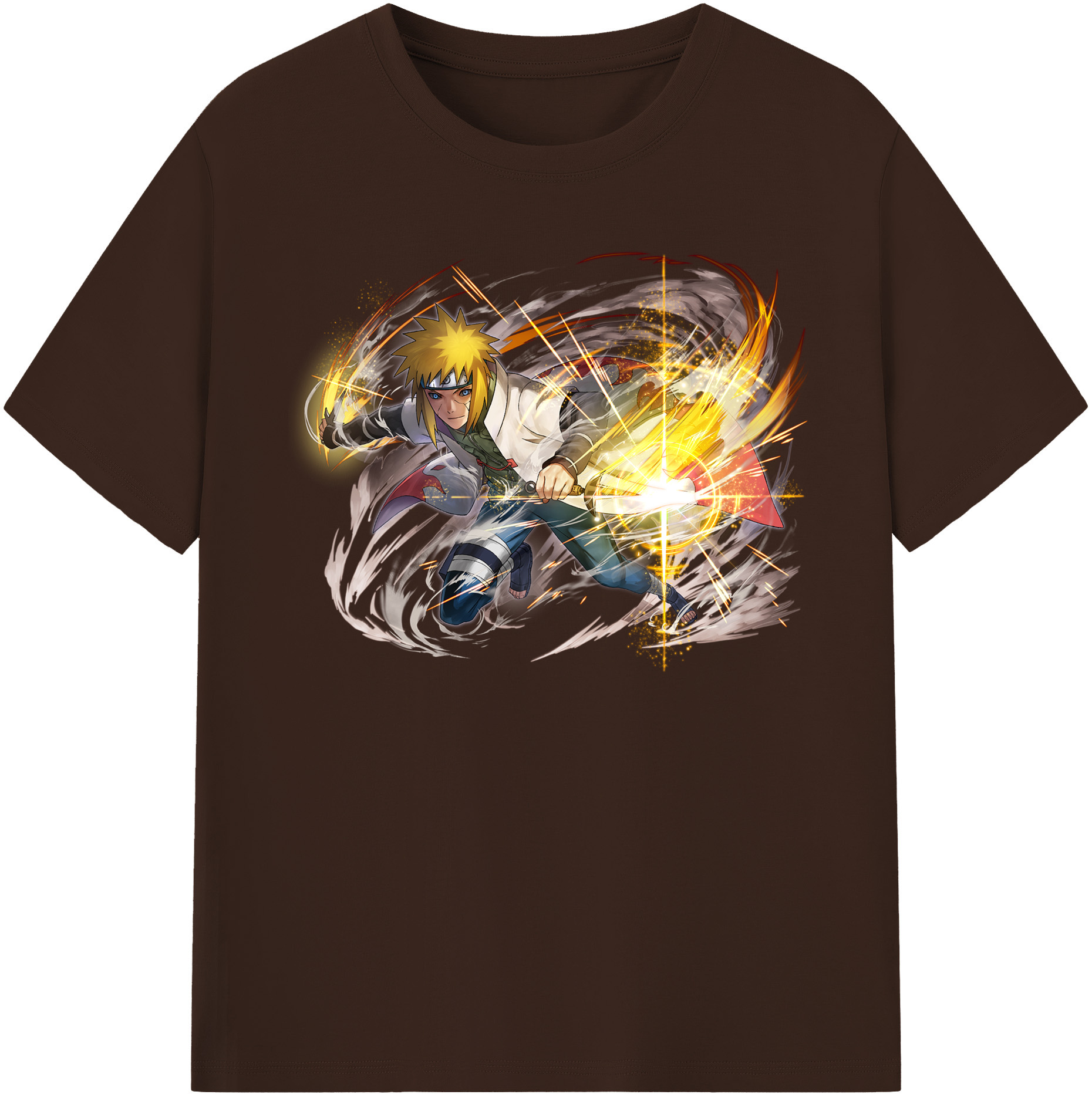 （画像用） NARUTO -ナルト- 波風 ミナト Namikaze Minato 綿100％半袖Tシャツ（フロントプリント）