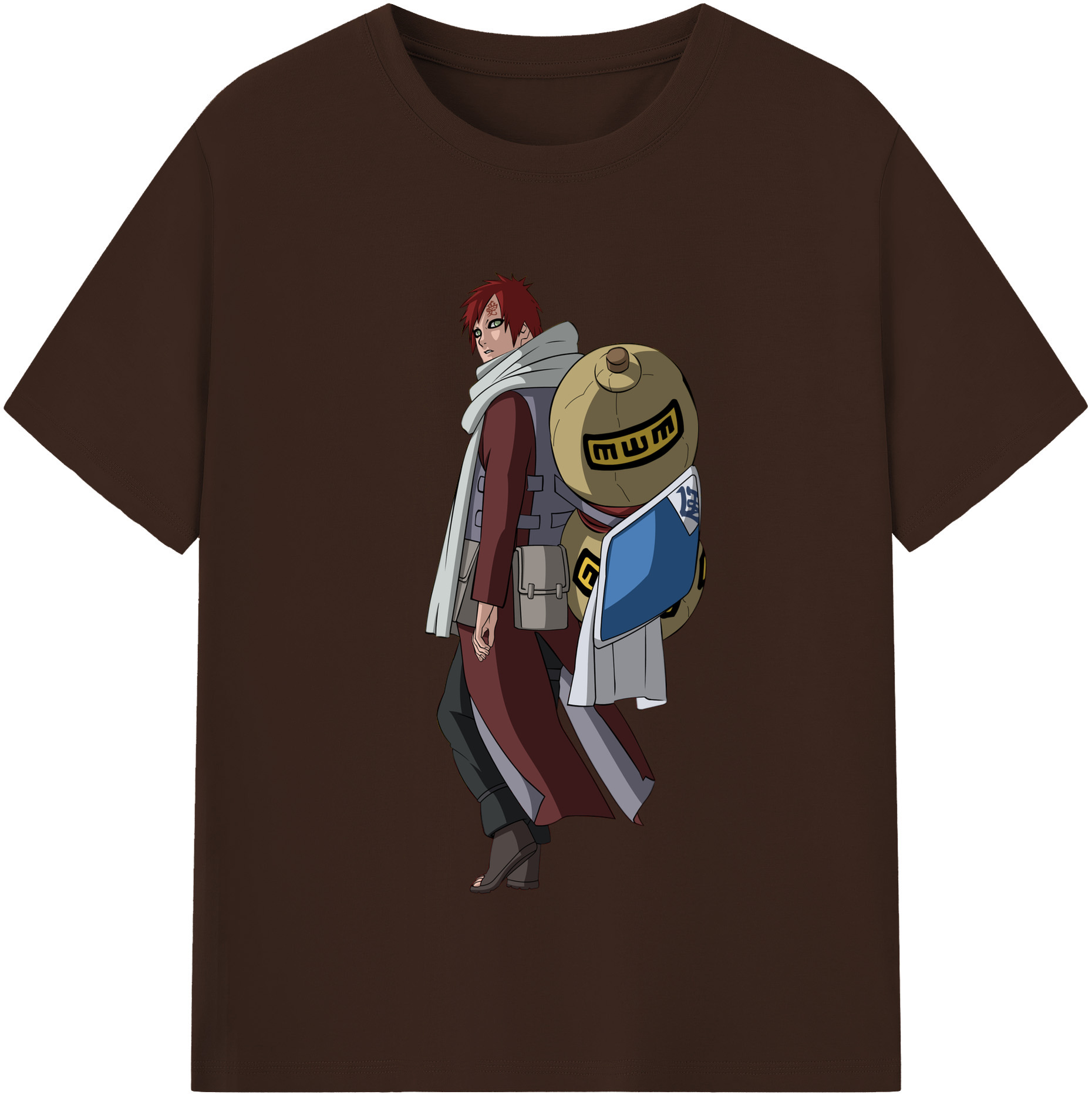 （画像用） NARUTO -ナルト- ガアラ Gaara 綿100％半袖Tシャツ（フロントプリント）