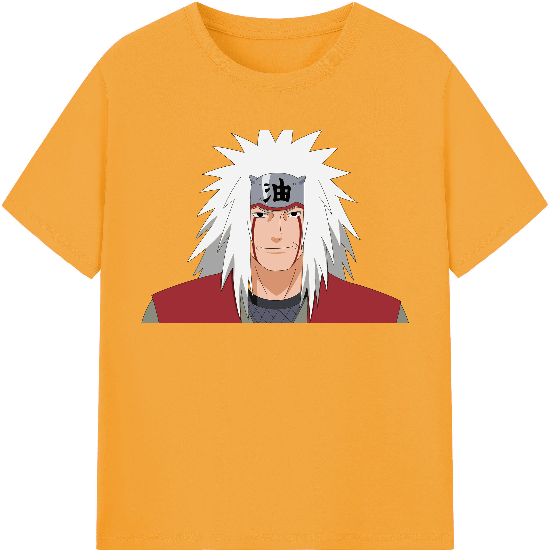 （画像用） NARUTO -ナルト- 自来也（じらいや） Jiraiya 綿100％半袖Tシャツ（フロントプリント）