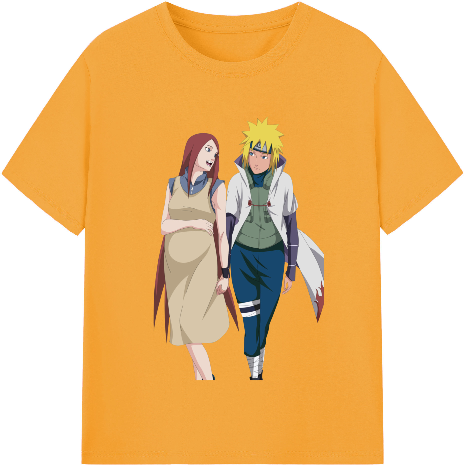 （画像用） NARUTO -ナルト- 波風 ミナト Namikaze Minato 綿100％半袖Tシャツ（フロントプリント）