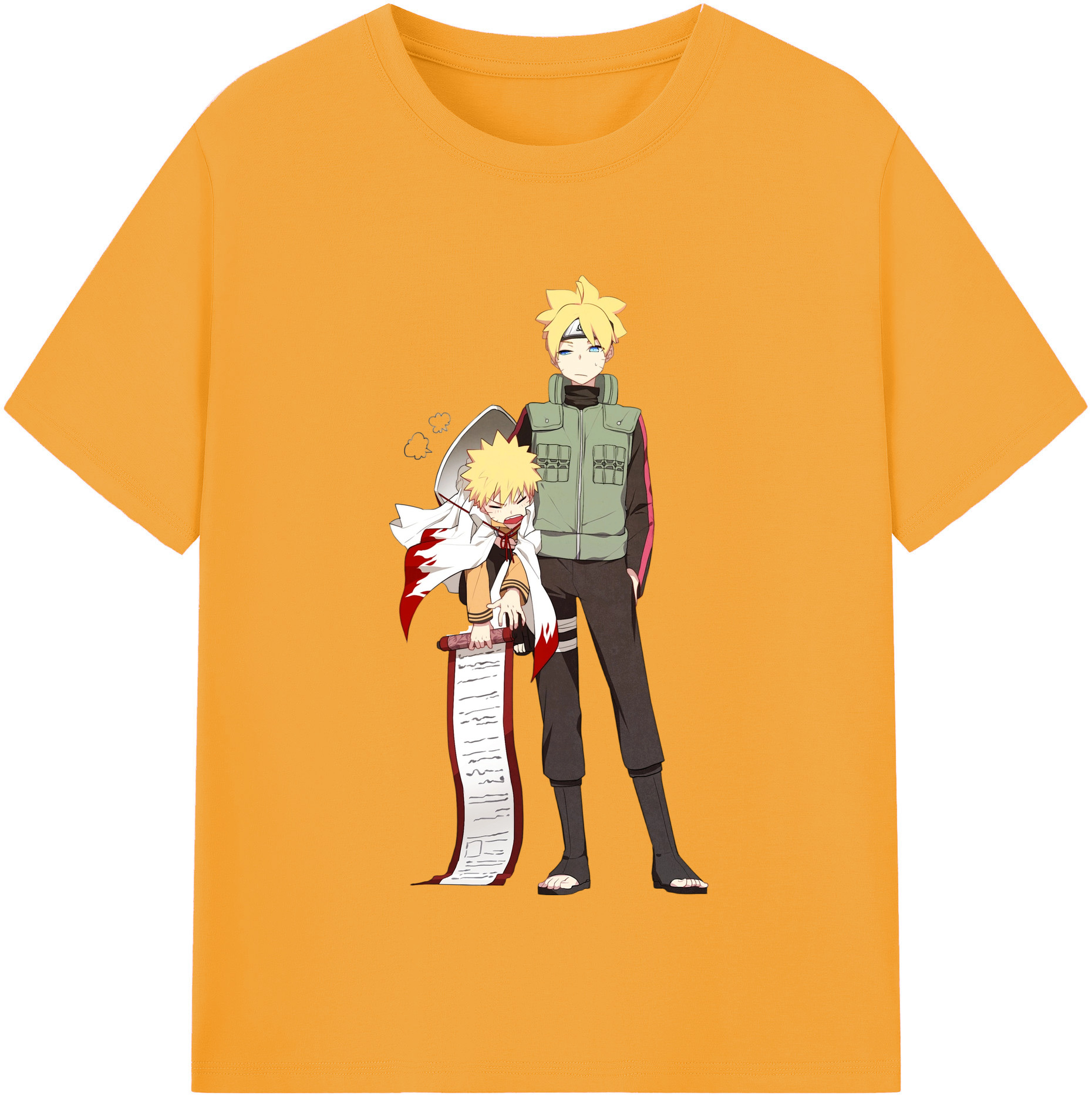 （画像用） NARUTO -ナルト- 波風 ミナト Namikaze Minato 綿100％半袖Tシャツ（フロントプリント）