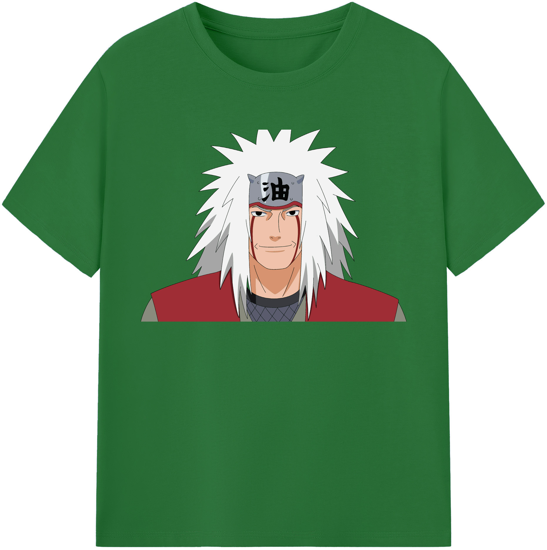 （画像用） NARUTO -ナルト- 自来也（じらいや） Jiraiya 綿100％半袖Tシャツ（フロントプリント）