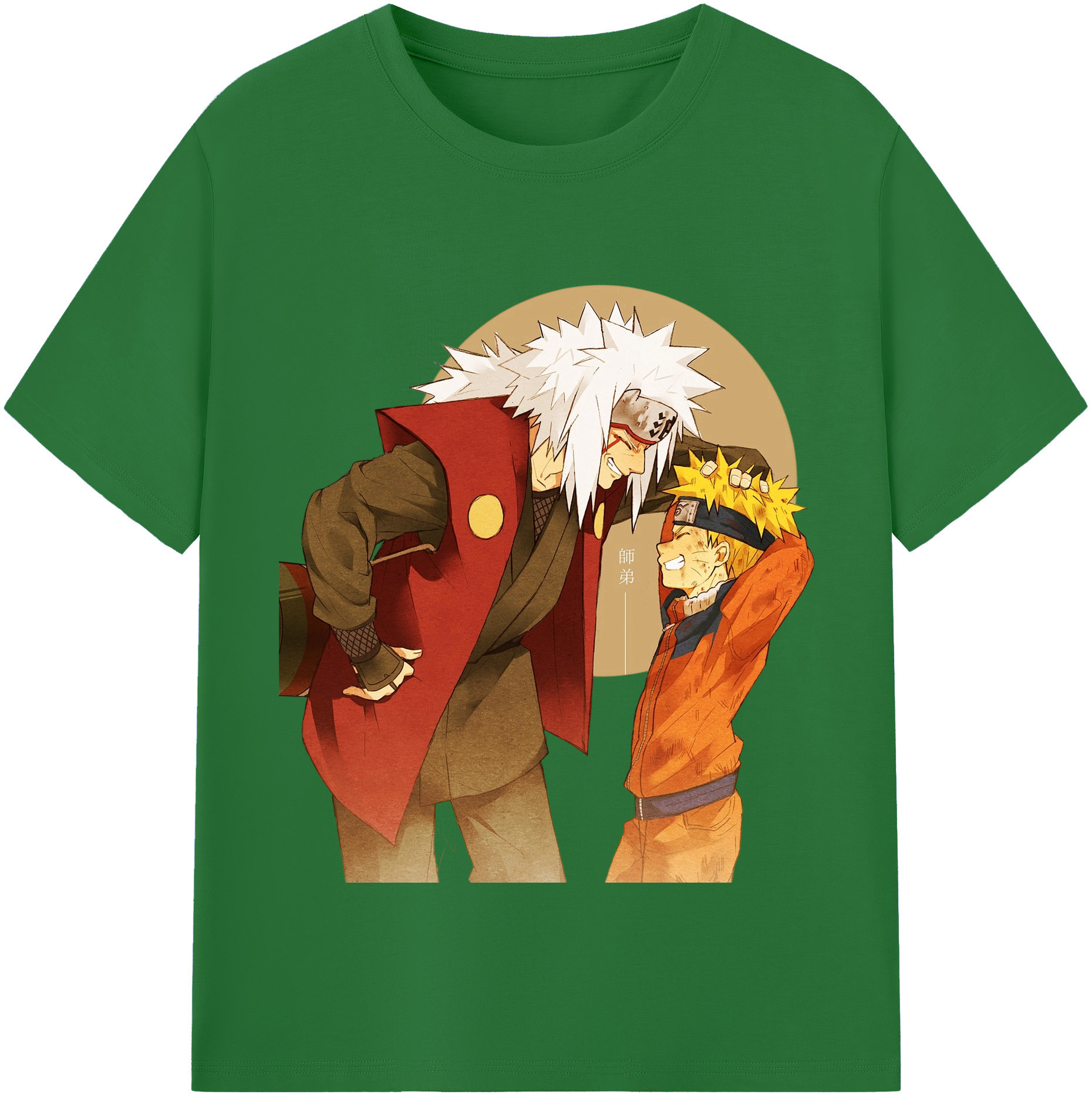 （画像用） NARUTO -ナルト- 自来也（じらいや） Jiraiya 綿100％半袖Tシャツ（フロントプリント）