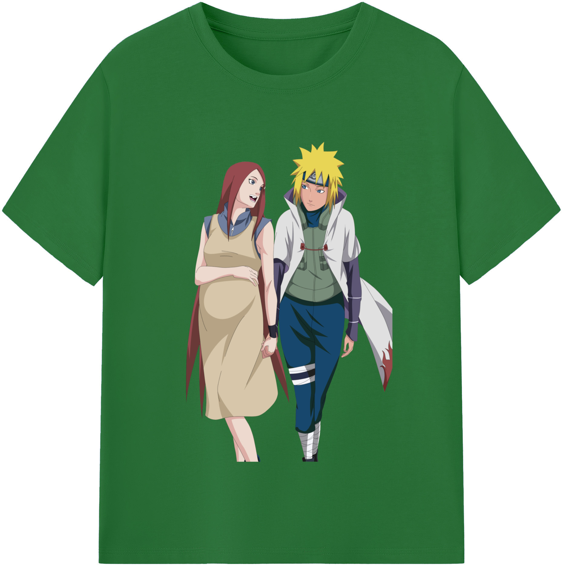 （画像用） NARUTO -ナルト- 波風 ミナト Namikaze Minato 綿100％半袖Tシャツ（フロントプリント）