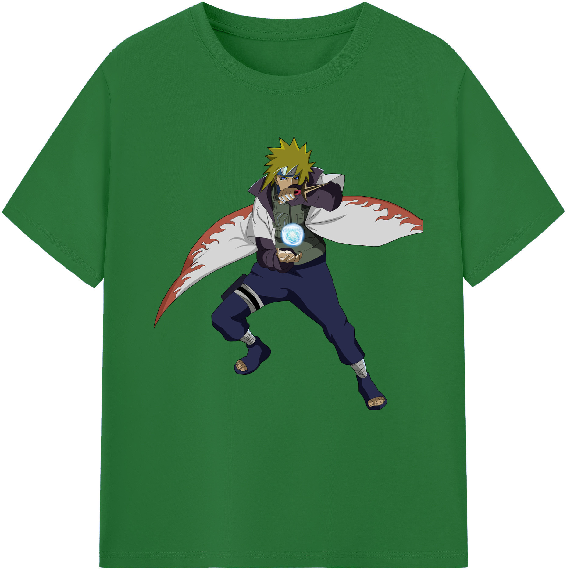 （画像用） NARUTO -ナルト- 波風 ミナト Namikaze Minato 綿100％半袖Tシャツ（フロントプリント）