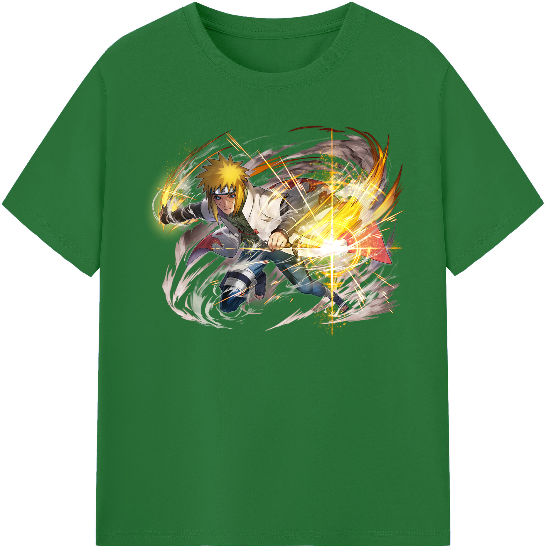 （画像用） NARUTO -ナルト- 波風 ミナト Namikaze Minato 綿100％半袖Tシャツ（フロントプリント）