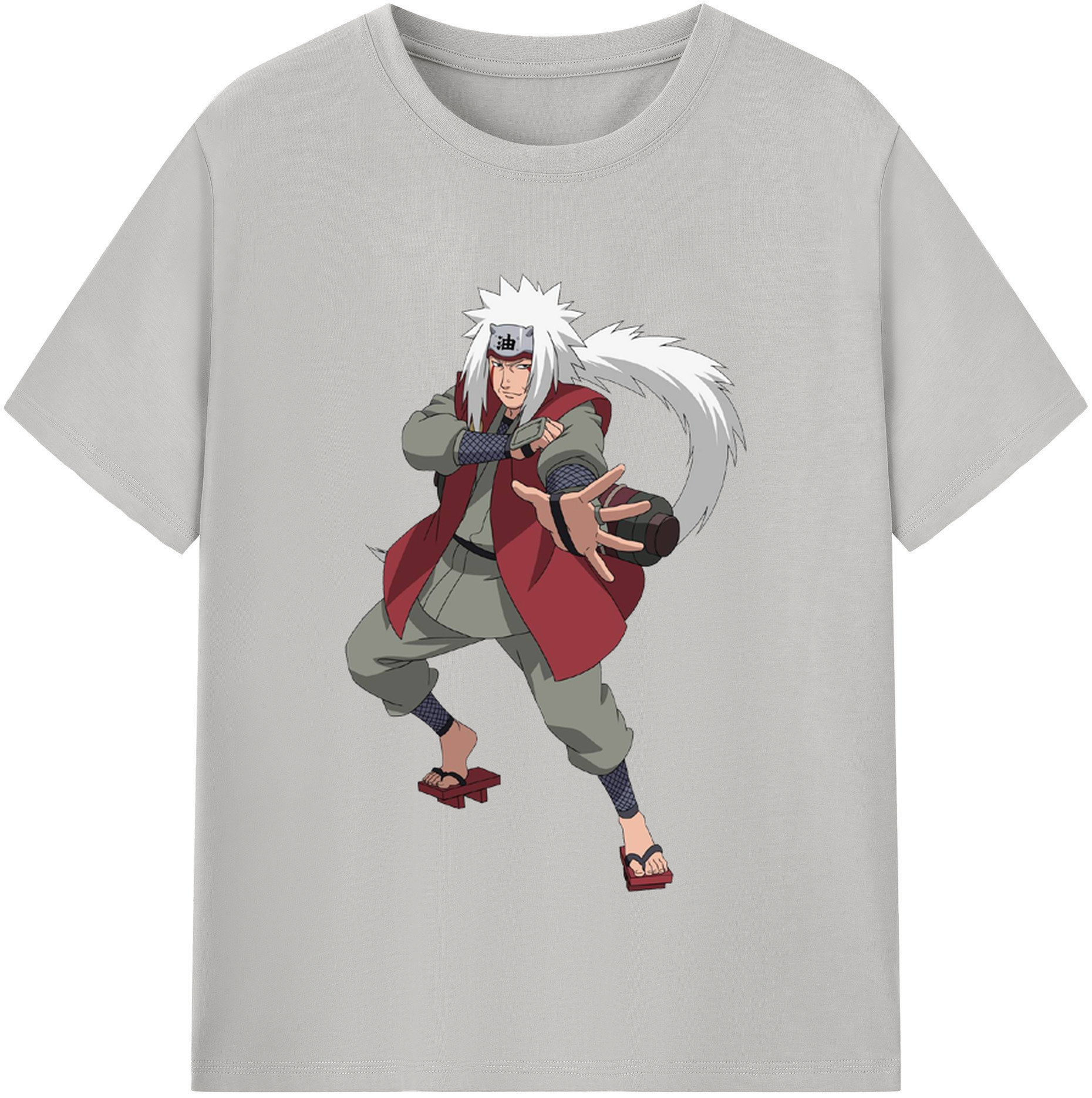 （画像用） NARUTO -ナルト- 自来也（じらいや） Jiraiya 綿100％半袖Tシャツ（フロントプリント）