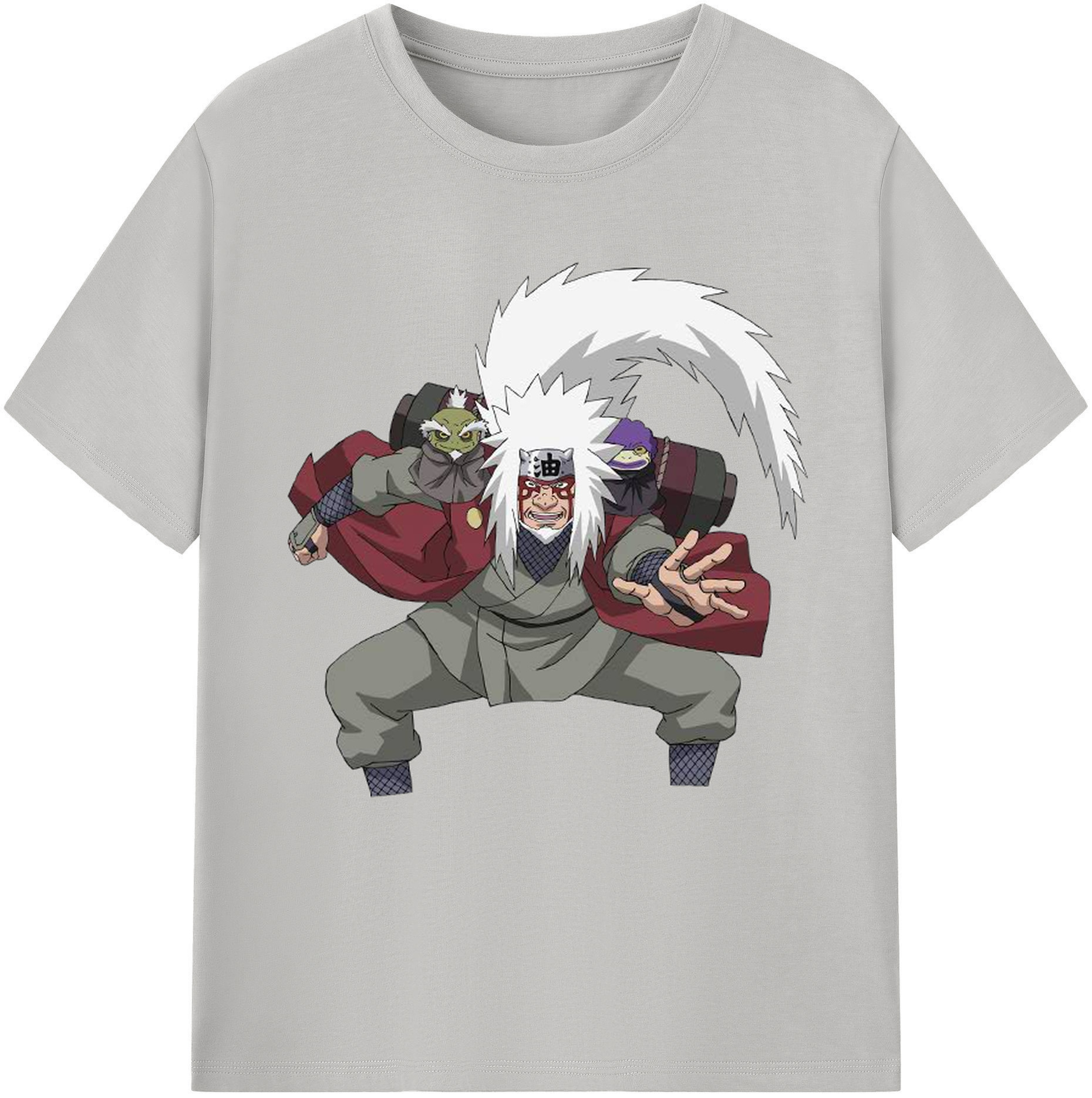 （画像用） NARUTO -ナルト- 自来也（じらいや） Jiraiya 綿100％半袖Tシャツ（フロントプリント）