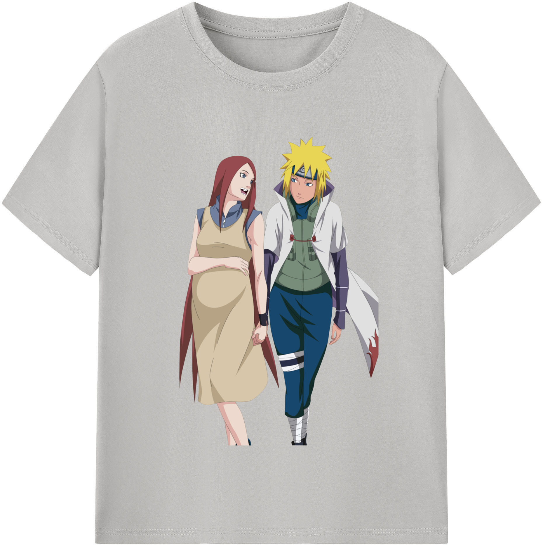 （画像用） NARUTO -ナルト- 波風 ミナト Namikaze Minato 綿100％半袖Tシャツ（フロントプリント）