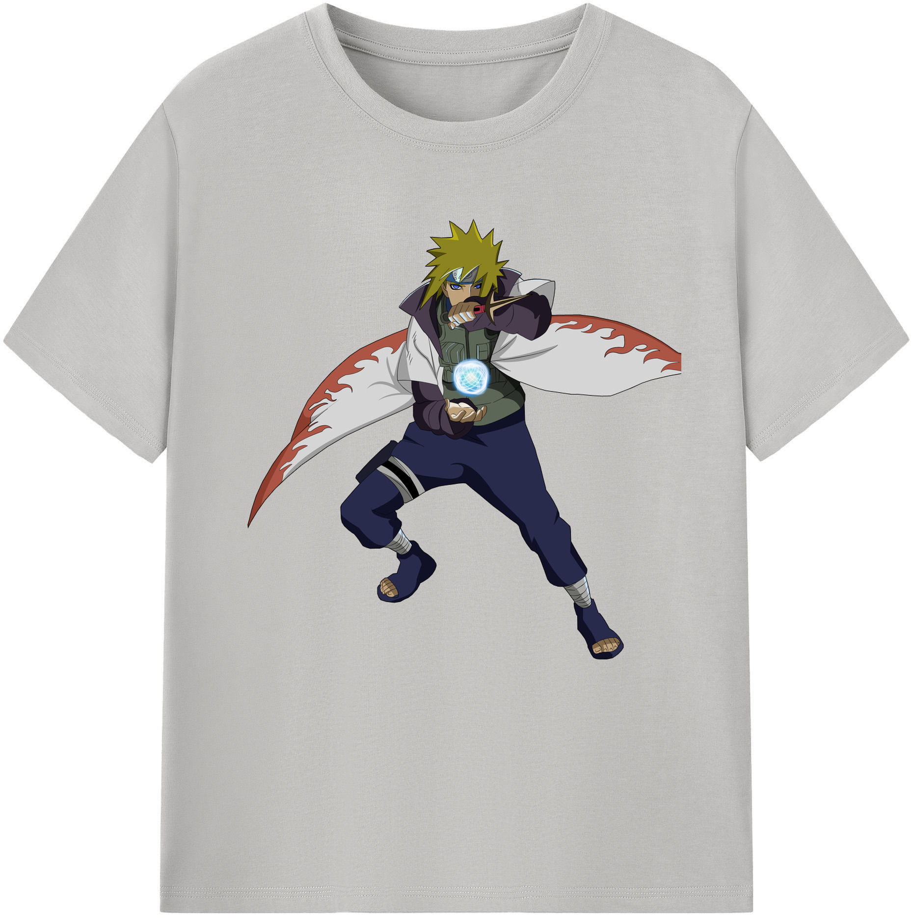 （画像用） NARUTO -ナルト- 波風 ミナト Namikaze Minato 綿100％半袖Tシャツ（フロントプリント）