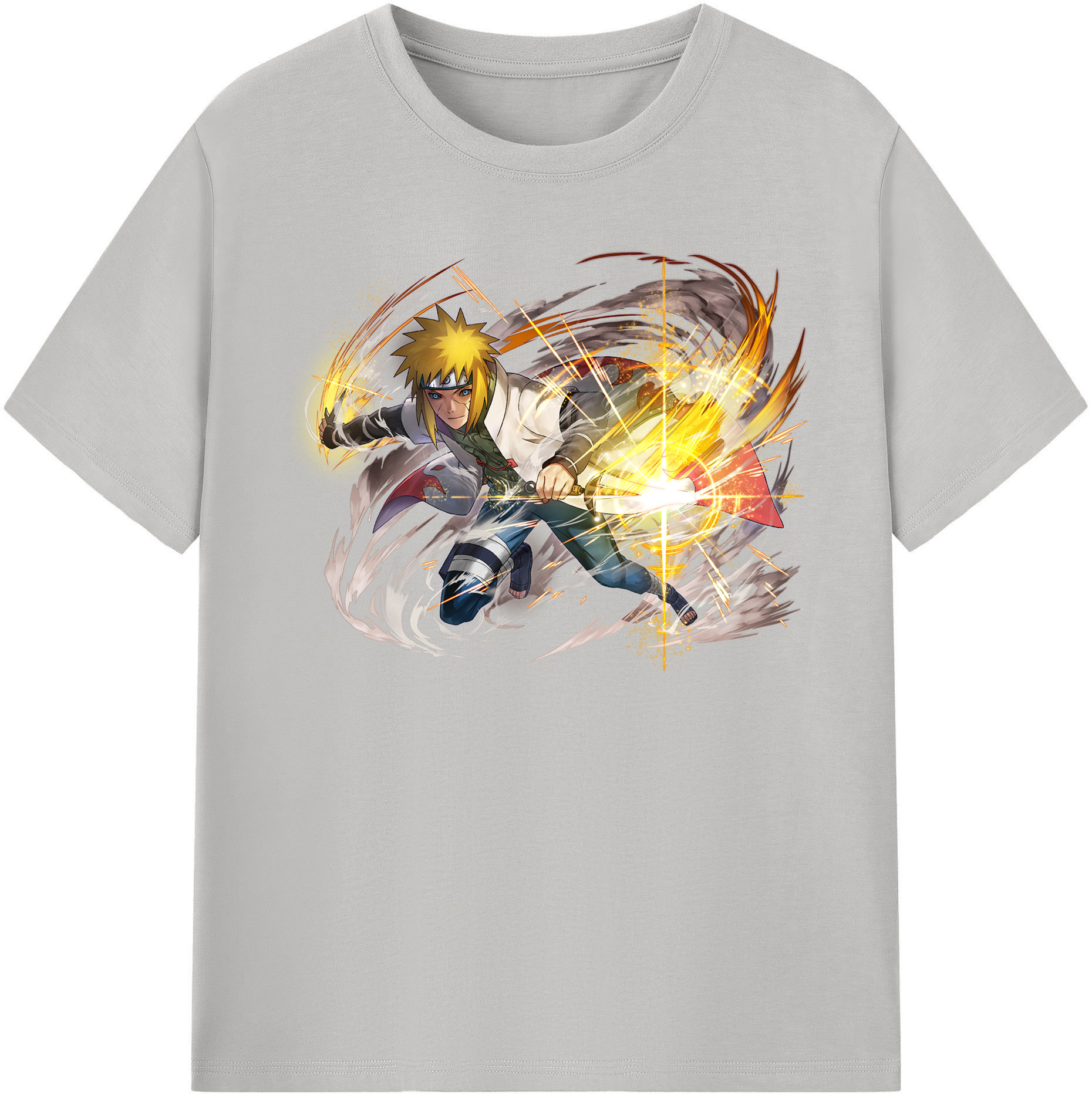 （画像用） NARUTO -ナルト- 波風 ミナト Namikaze Minato 綿100％半袖Tシャツ（フロントプリント）