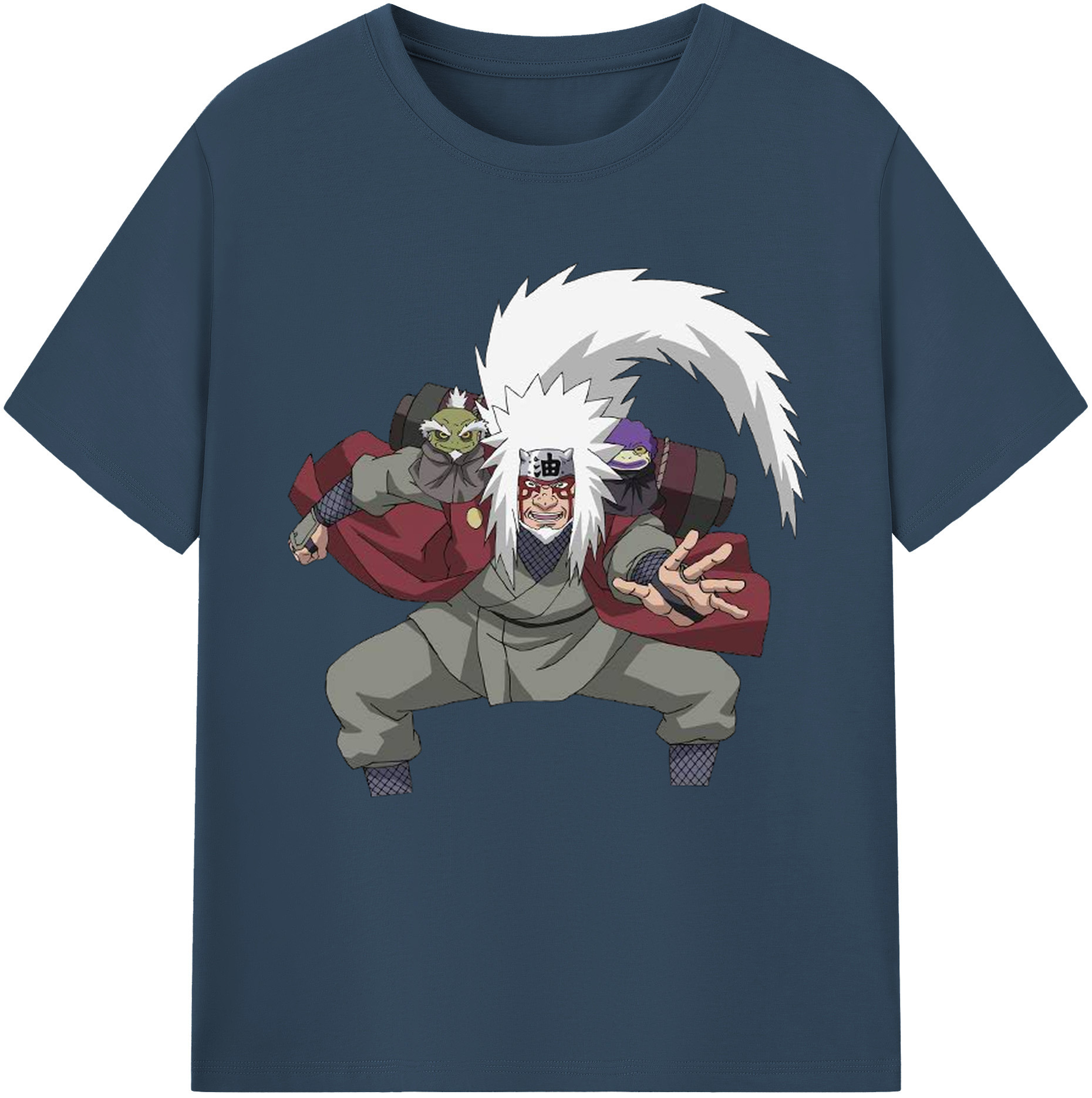 （画像用） NARUTO -ナルト- 自来也（じらいや） Jiraiya 綿100％半袖Tシャツ（フロントプリント）